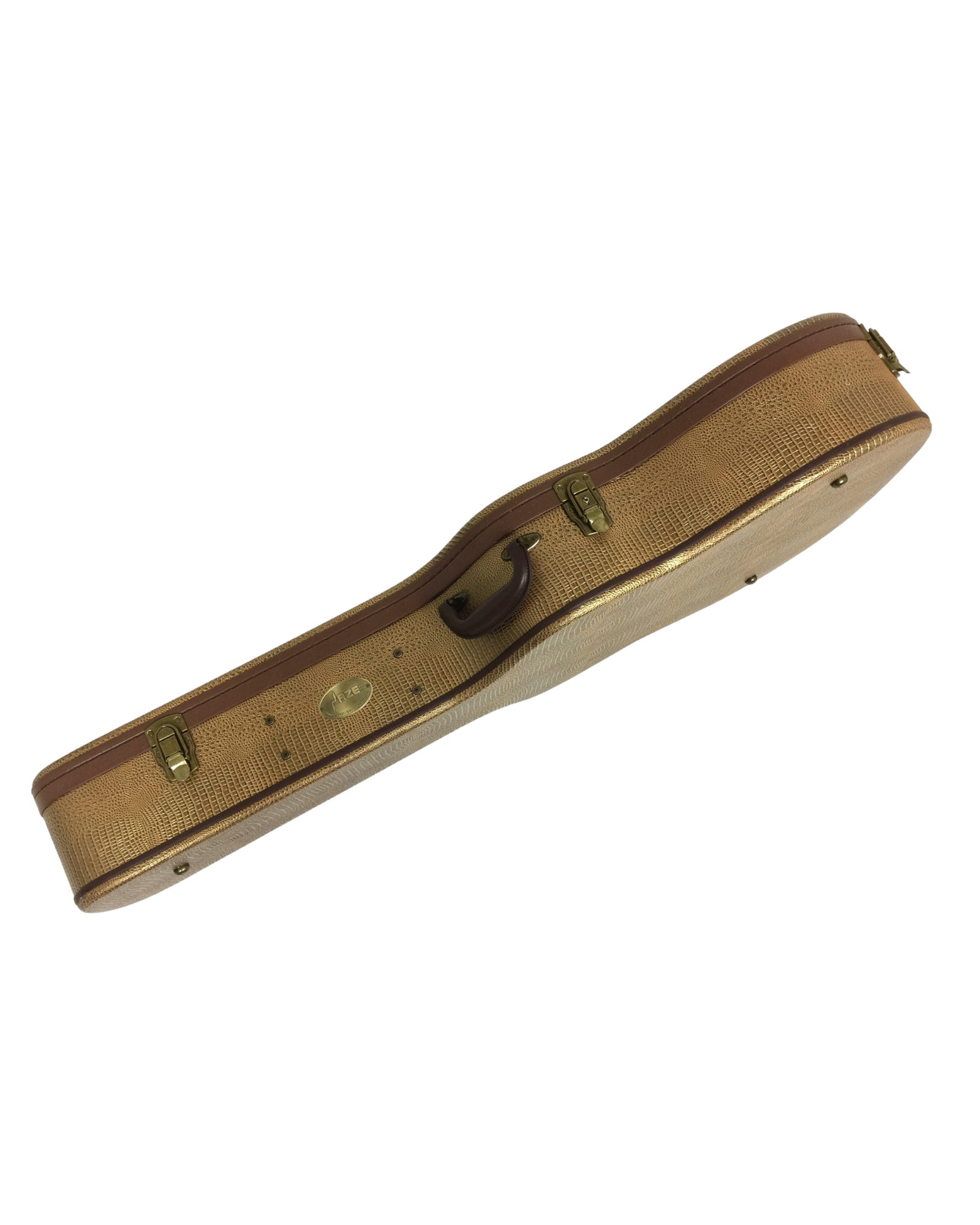 Haze 20DB Dreadnought Acousitc Arch Top Hard Case - Lockable, Bronze Croc Print