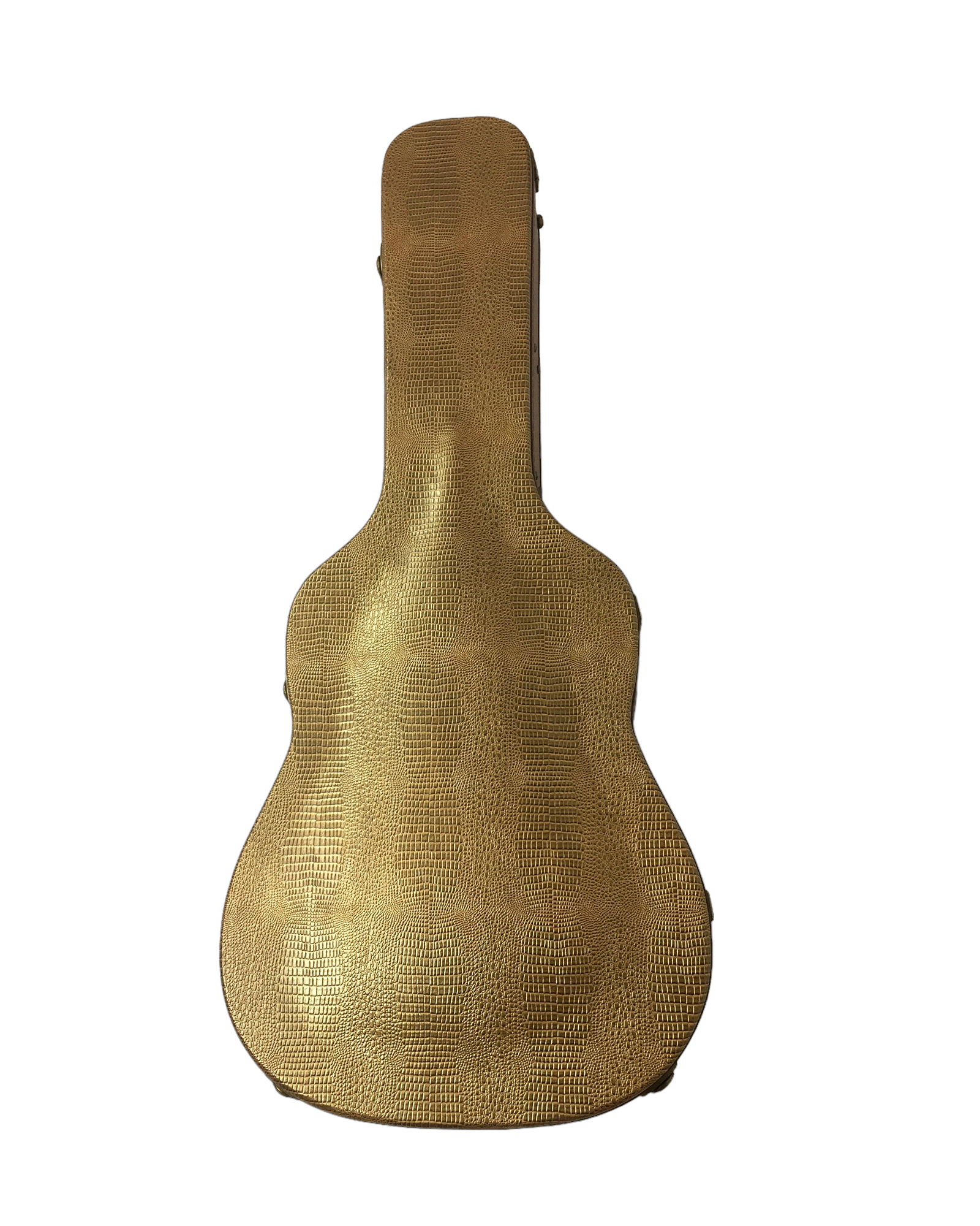 Haze 20DB Dreadnought Acousitc Arch Top Hard Case - Lockable, Bronze Croc Print