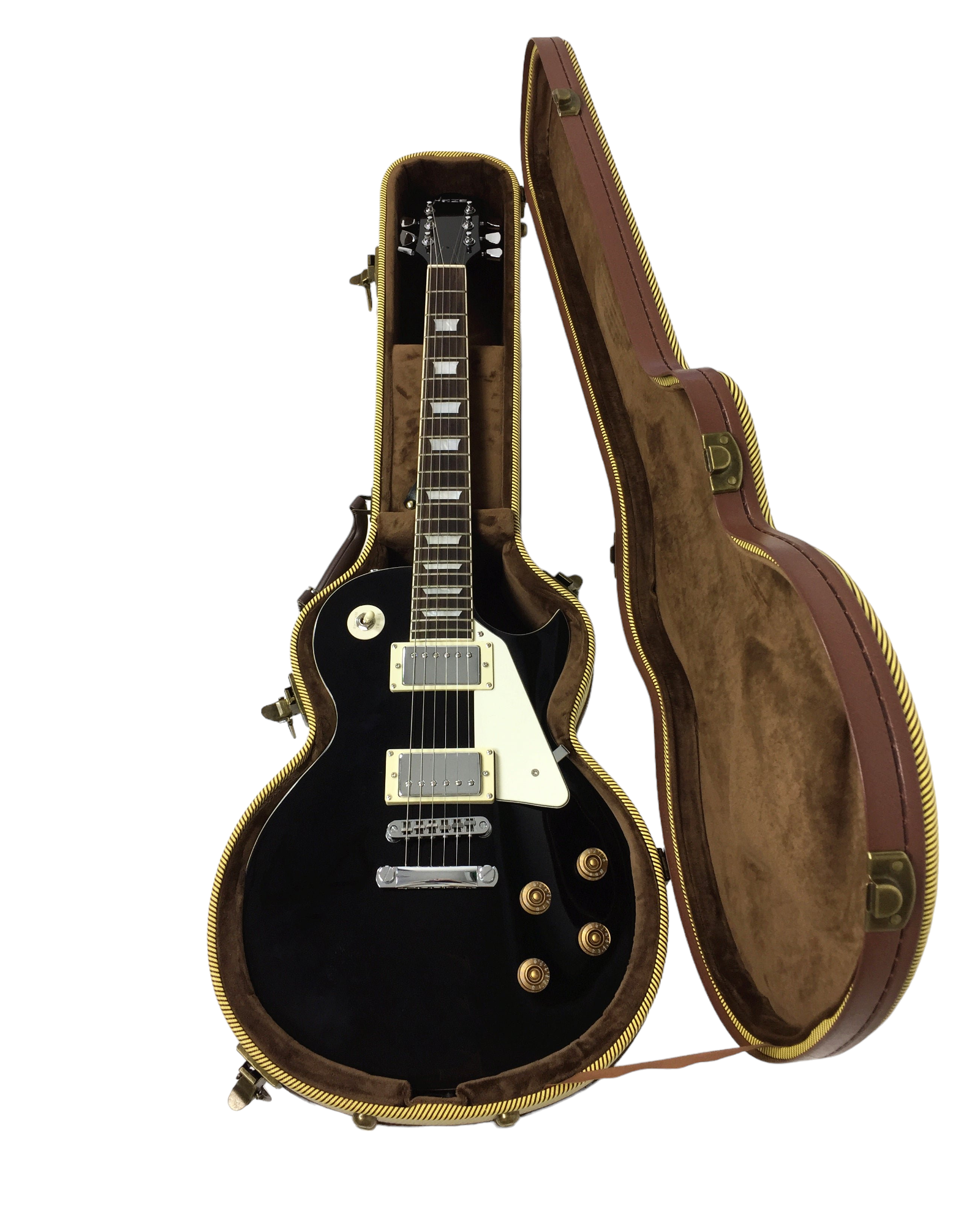 Haze 50LPY LP Electric Guitar Hard Case - Lockable, Tweed