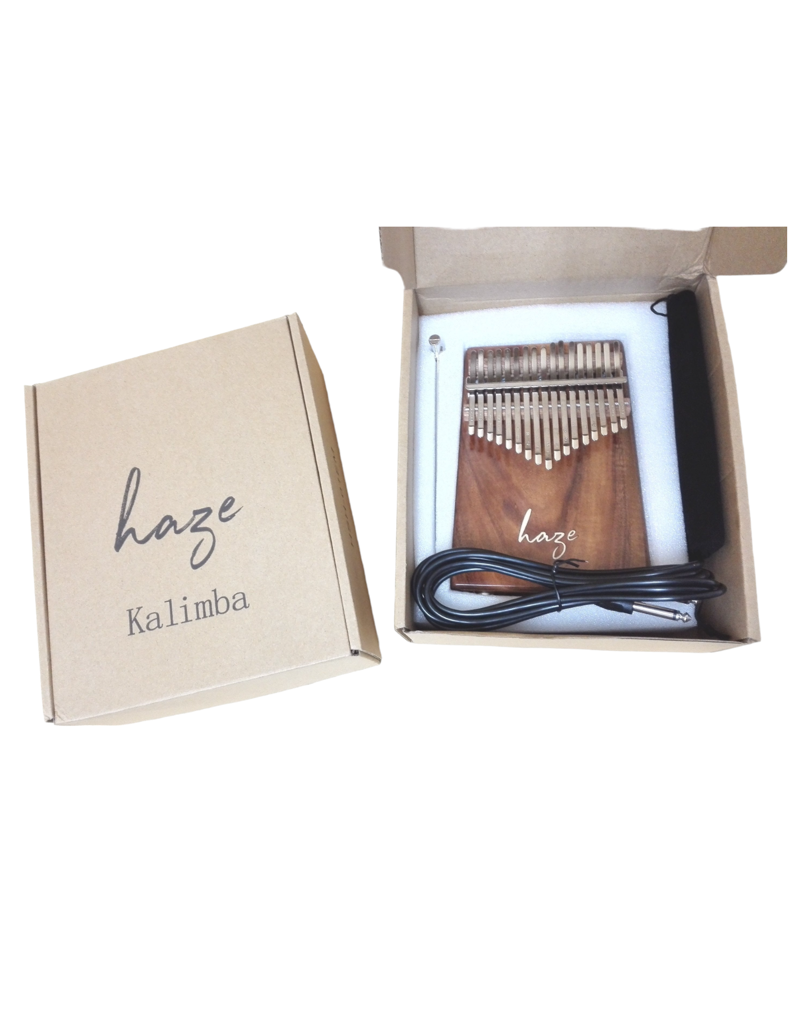 Haze HSH01EA 17-Key Solid Acacia Kalimba w/Pickup