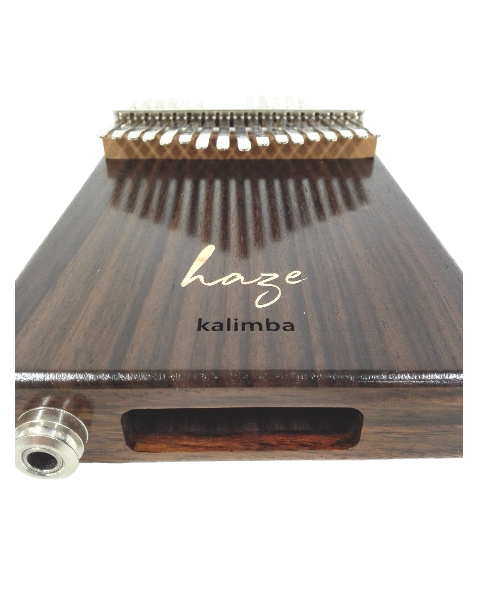Haze HSH01ER 17-Key Solid Rosewood Kalimba w/Pickup + EVA Hard Case