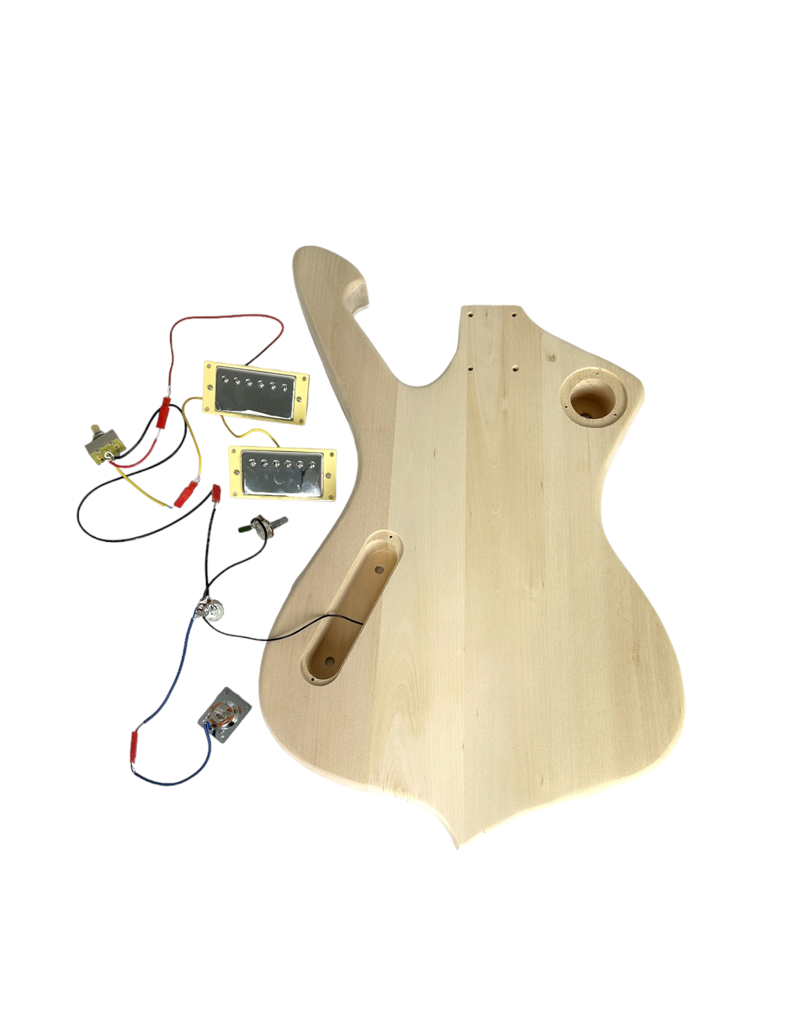 Pre-Order for December 2025: Solid Basswood Electric Guitar DIY Kit with Maple Neck