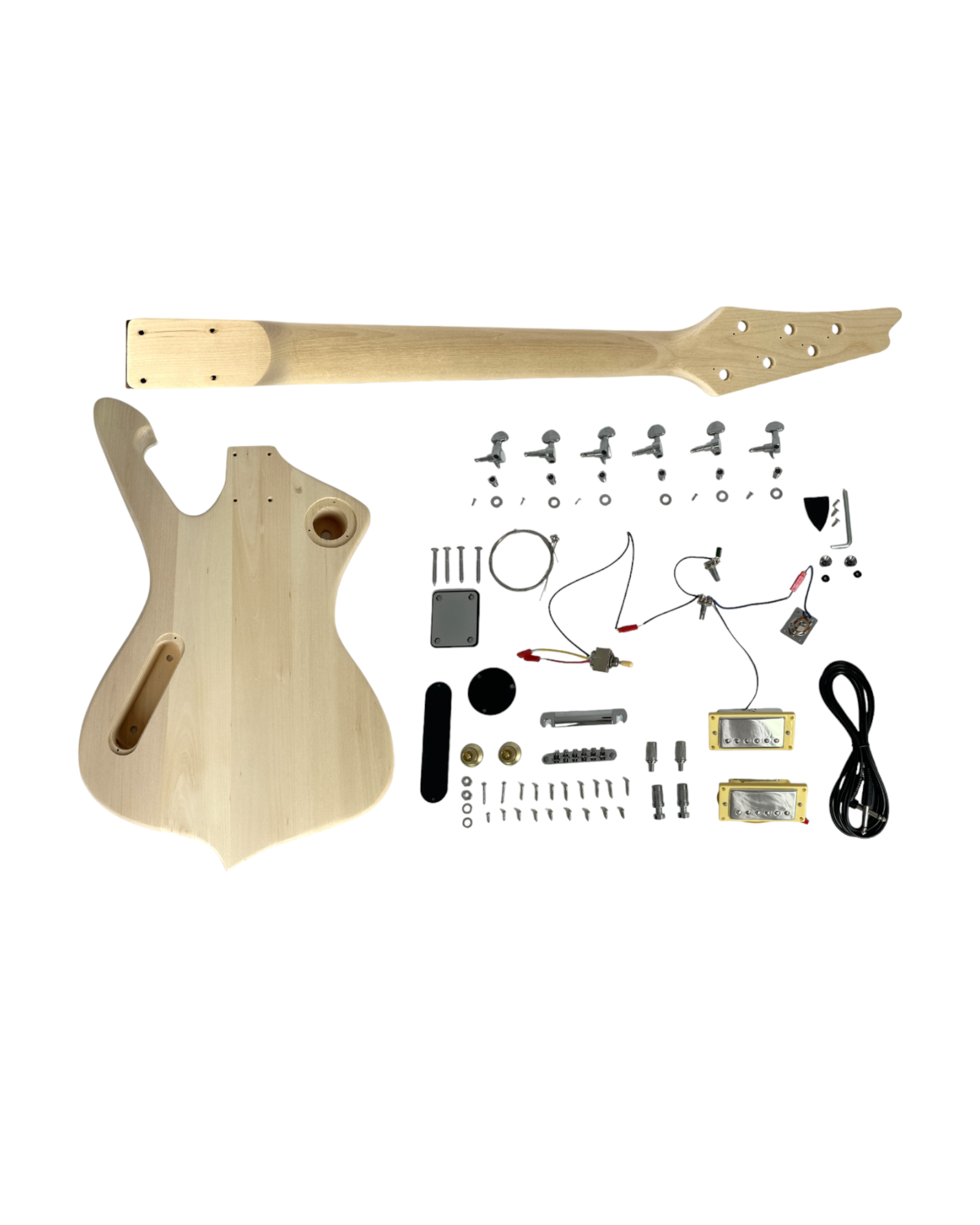 Pre-Order for December 2025: Solid Basswood Electric Guitar DIY Kit with Maple Neck