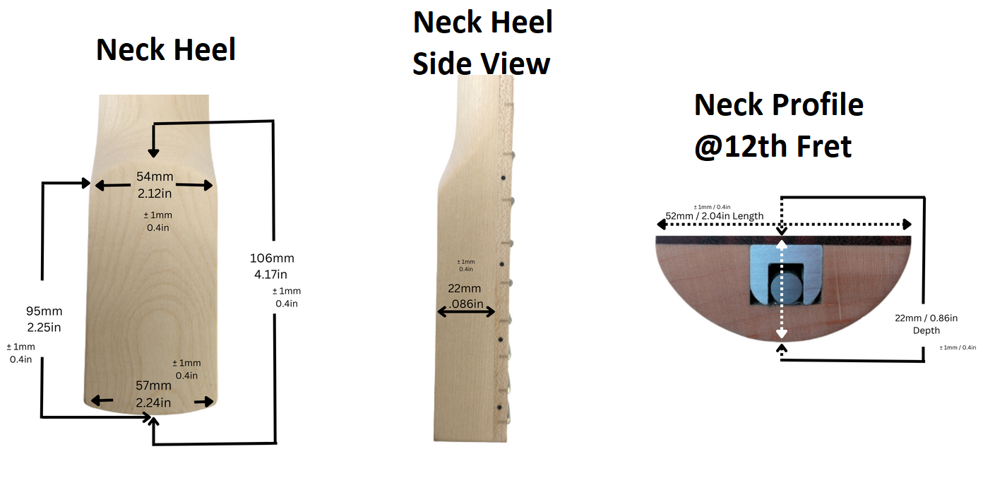 Haze HSST1910GN1B DIY Guitar Neck