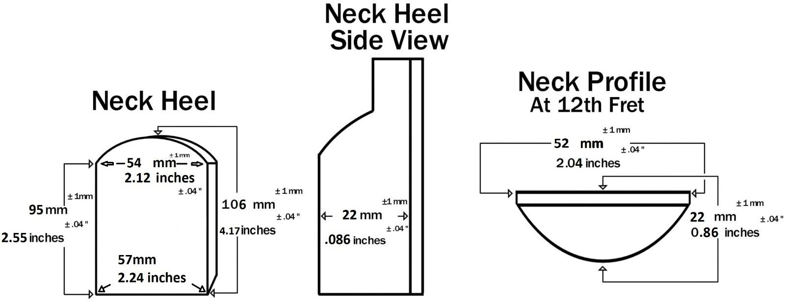 Haze HSST1910GN1B DIY Guitar Neck