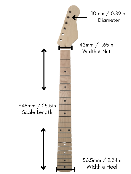 Haze HSST1910GN1B DIY Guitar Neck