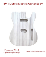 Paulownia Electric Guitar Body, Light Weight, Polished - HSTL19100PBOWOB
