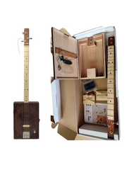 Haze "Royal" Mahogany Cigar Box Guitar DIY Kit with Slide - HX58