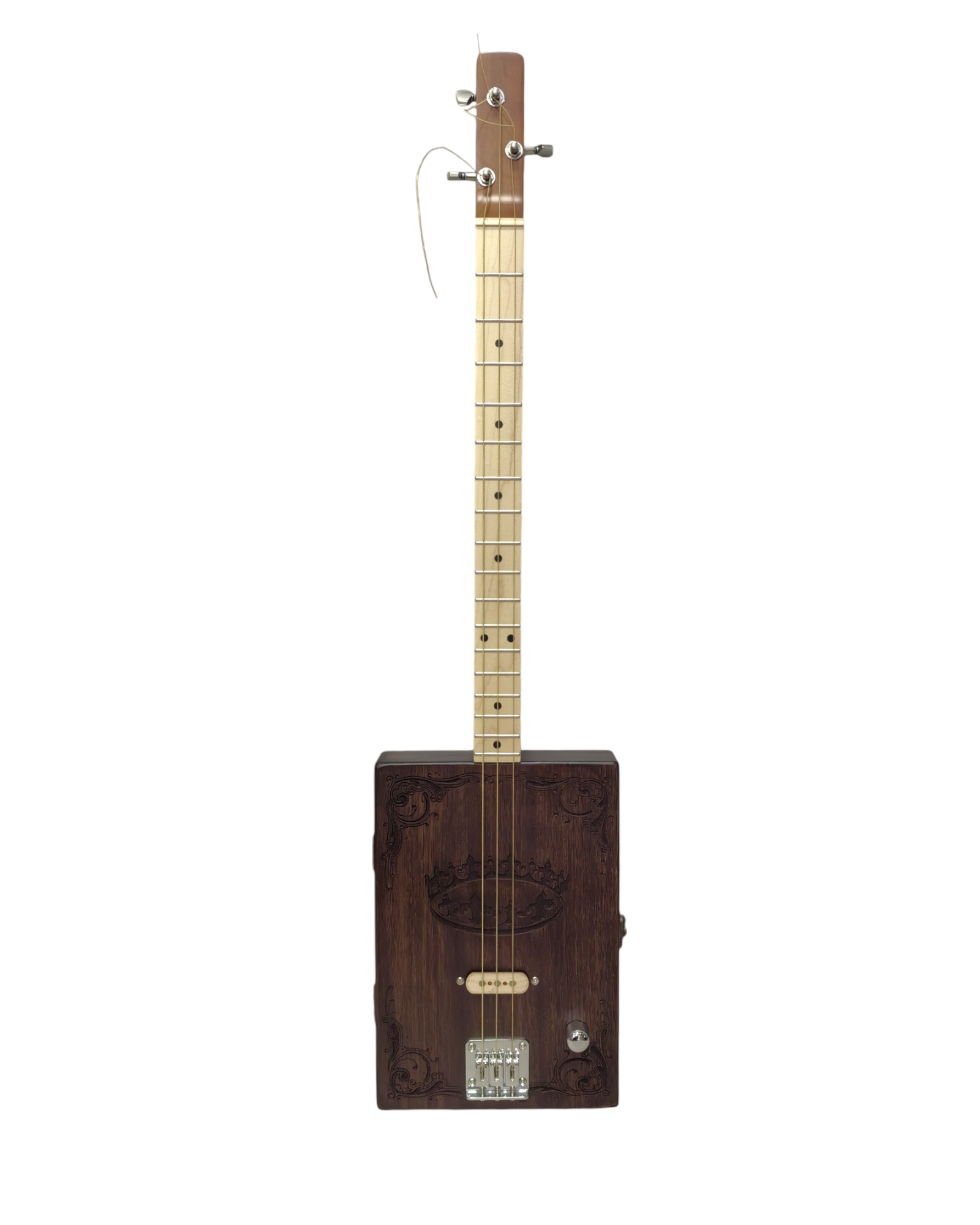 Haze "Royal" Mahogany Cigar Box Guitar DIY Kit with Slide - HX58
