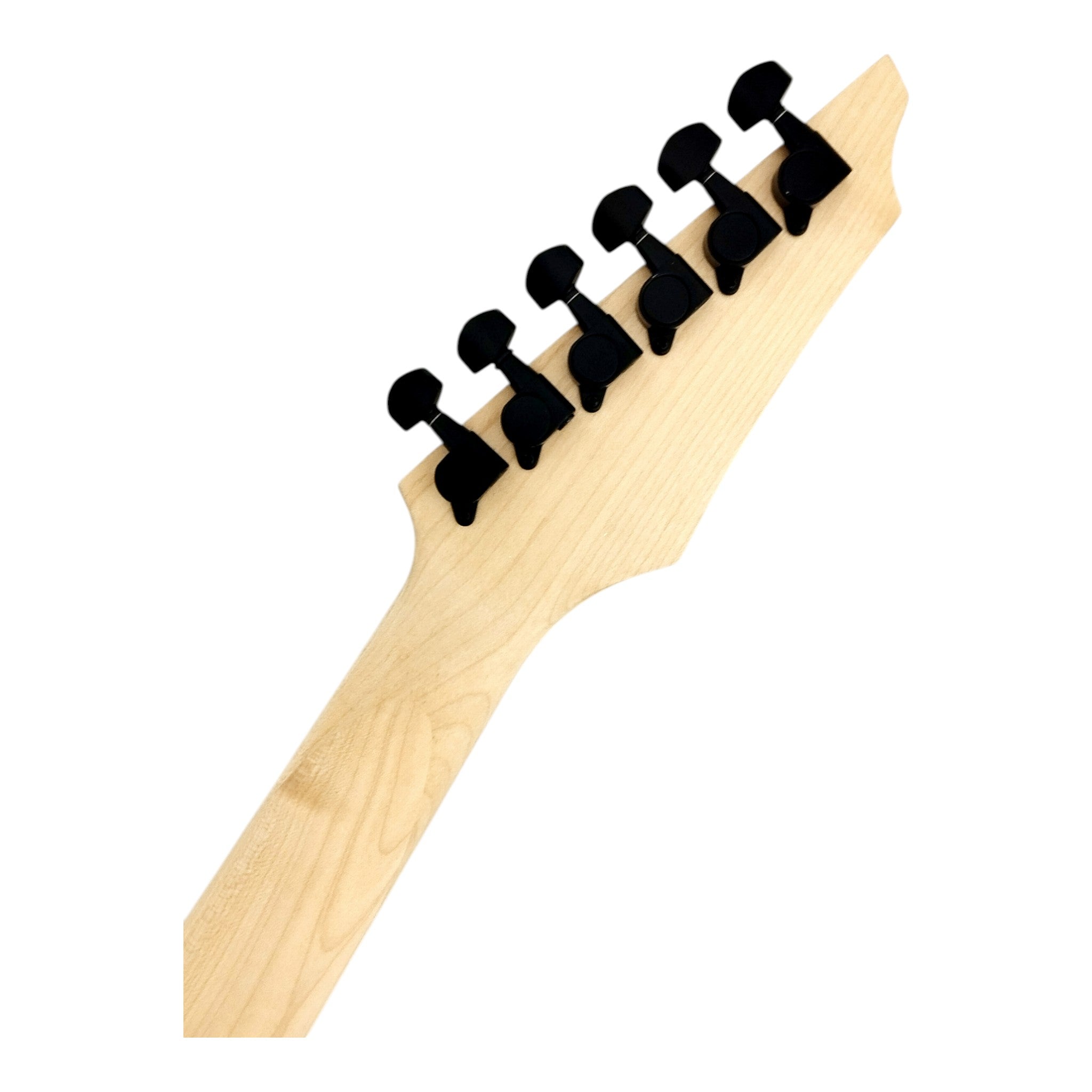 Haze 6FF Vintageburst 6-String Fanned Fret Electric Guitar with Active Humbuckers