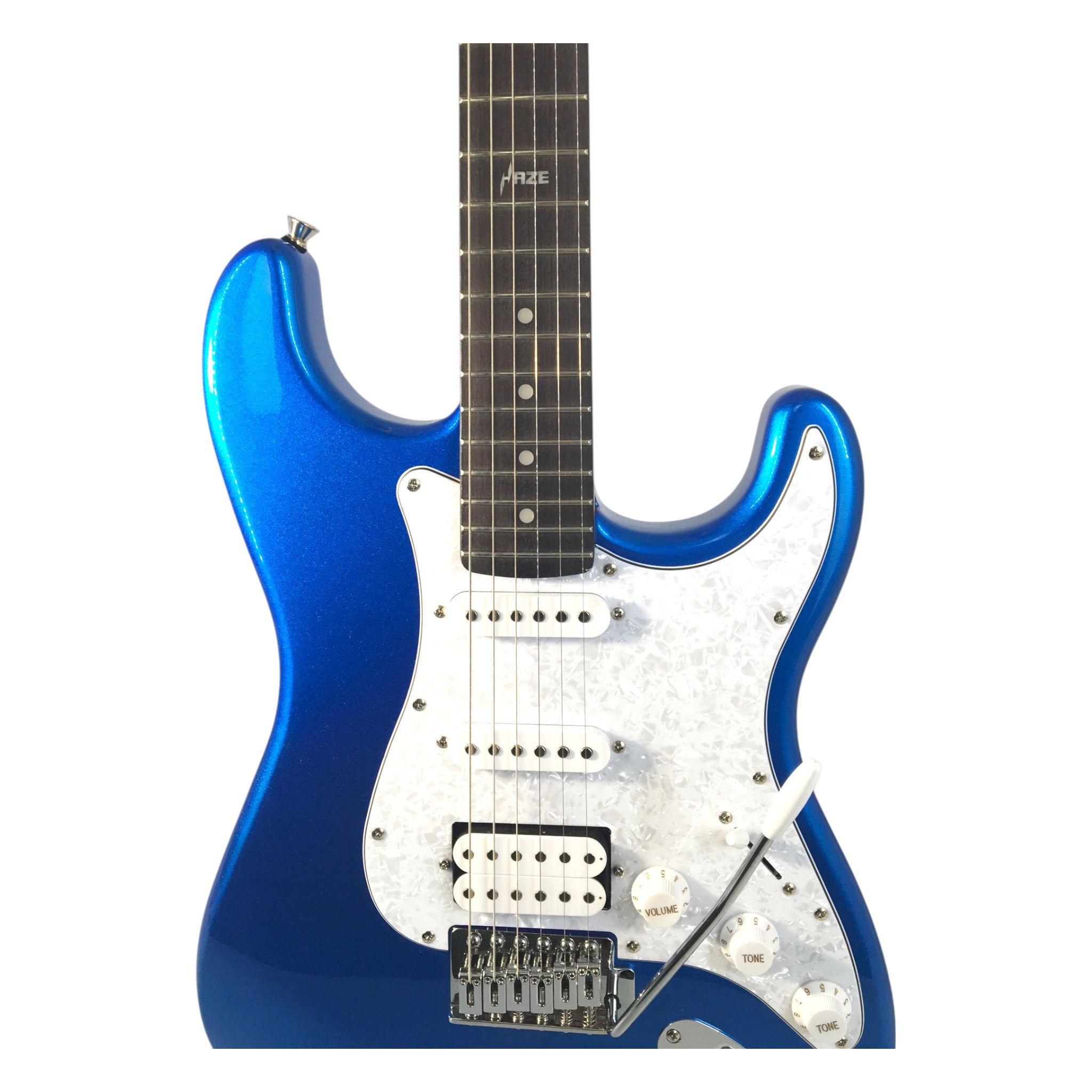 Haze E211 Classic Blue HST Electric Guitar with Accessories + 10W Amp. (Optional)