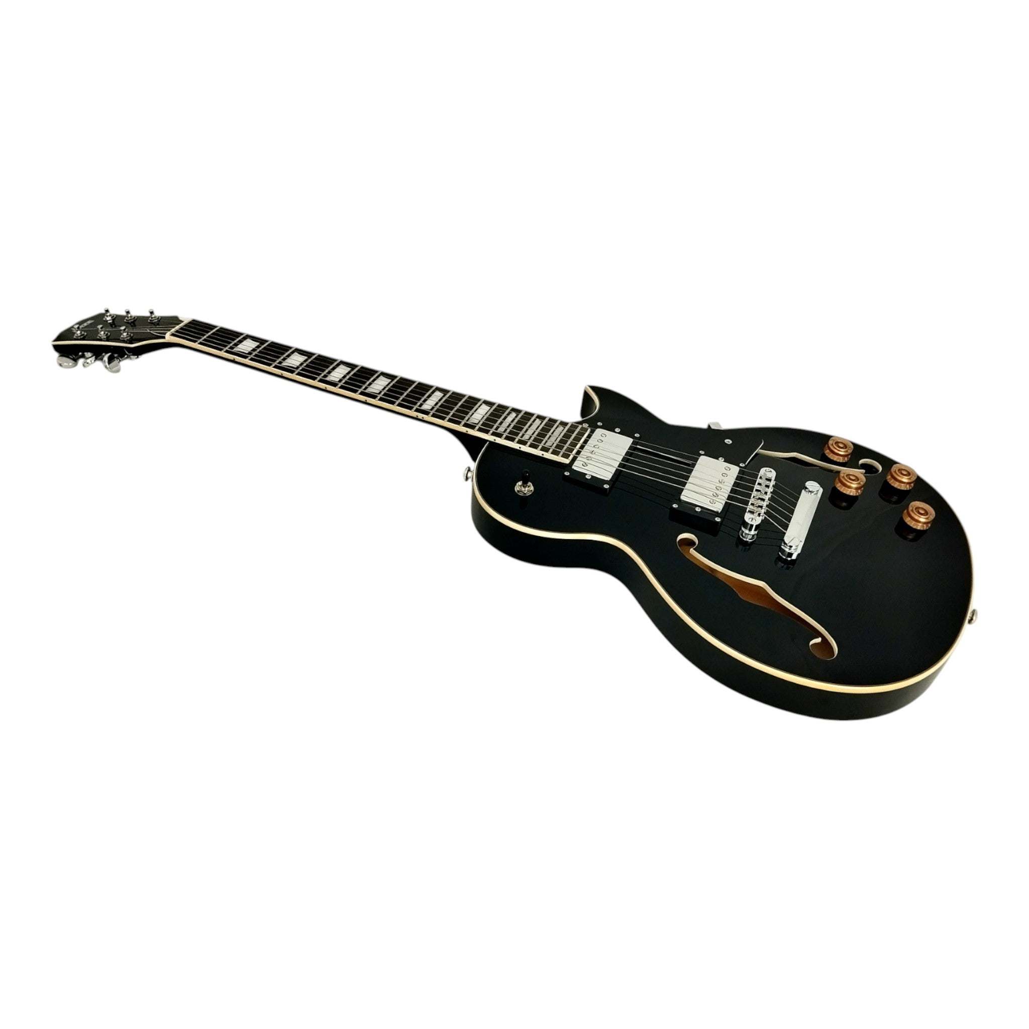 Haze E239 Black Semi-Hollow Electric Guitar with Dual Humbuckers