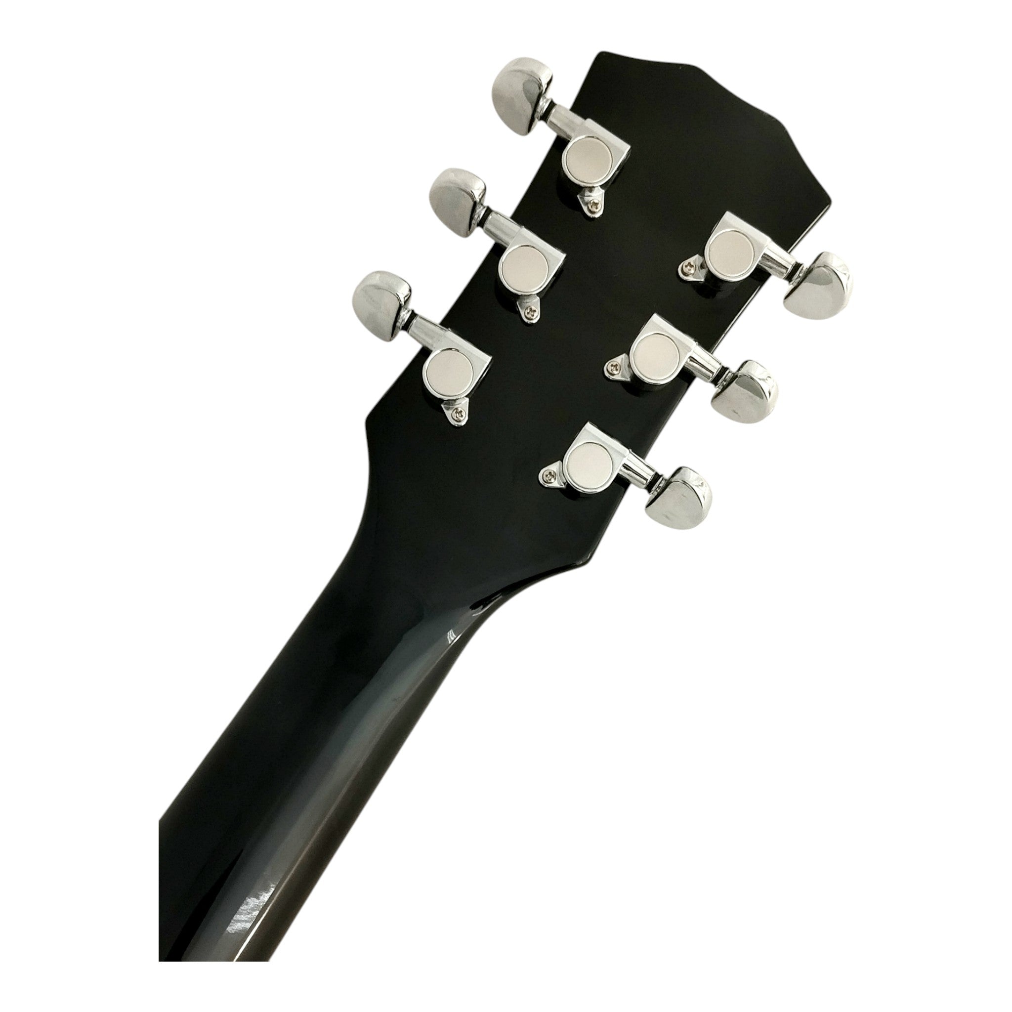 Haze E239 Black Left-Handed Semi-Hollow Electric Guitar with Dual Humbuckers