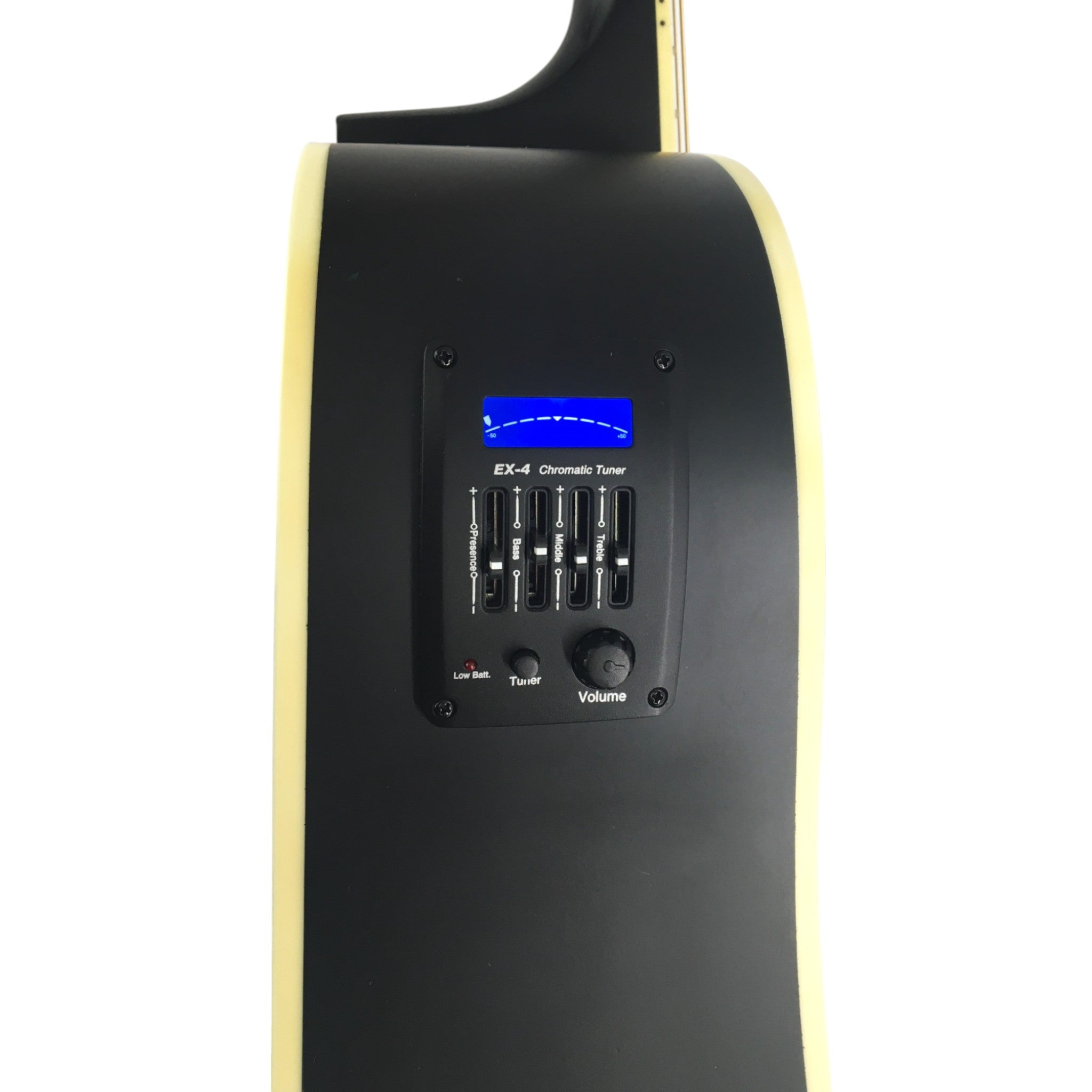 Haze F650CEQMBK Spruce Top Built-In Pickup/Tuner Dreadnought Acoustic Guitar - Black with Accessories and 10W Amp. (Optional)