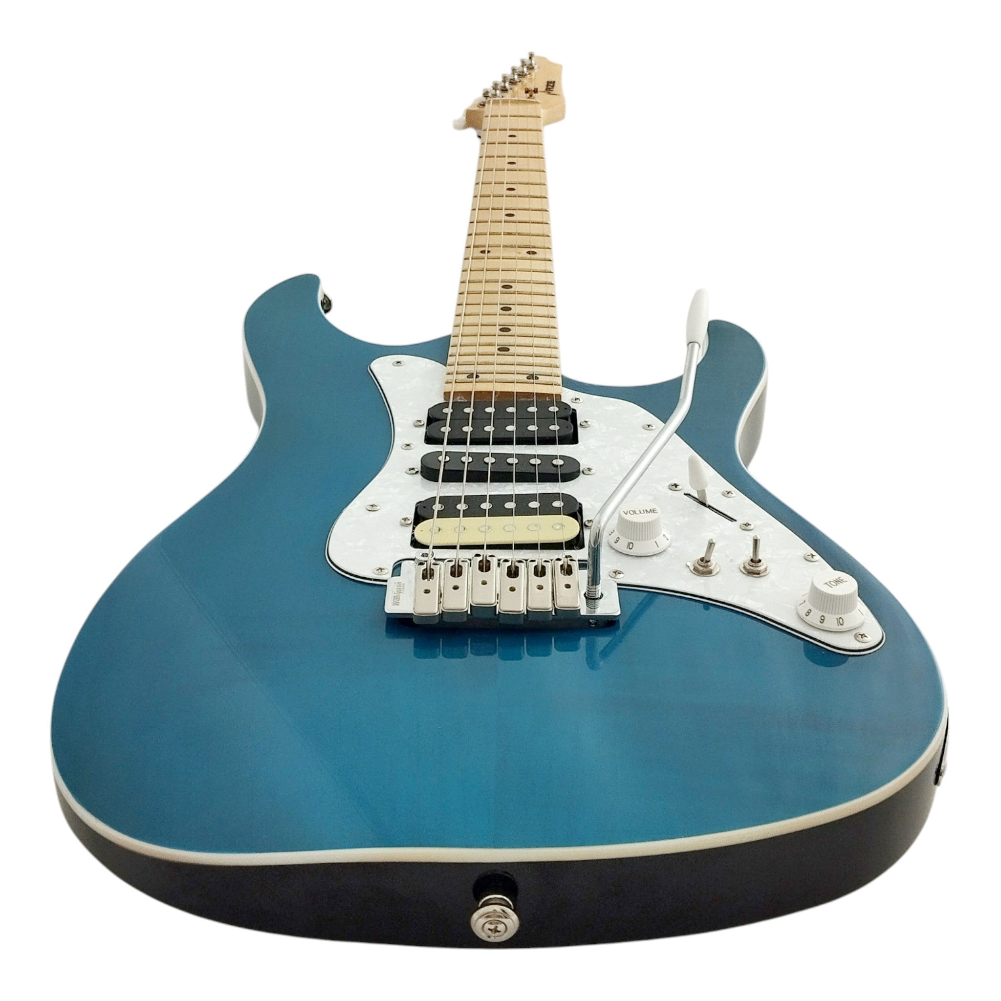 Haze FORRESTANGEL Teal Blue Electric Guitar with Floating Wilkinson Tremolo, Locking Tuners and Coil Tap