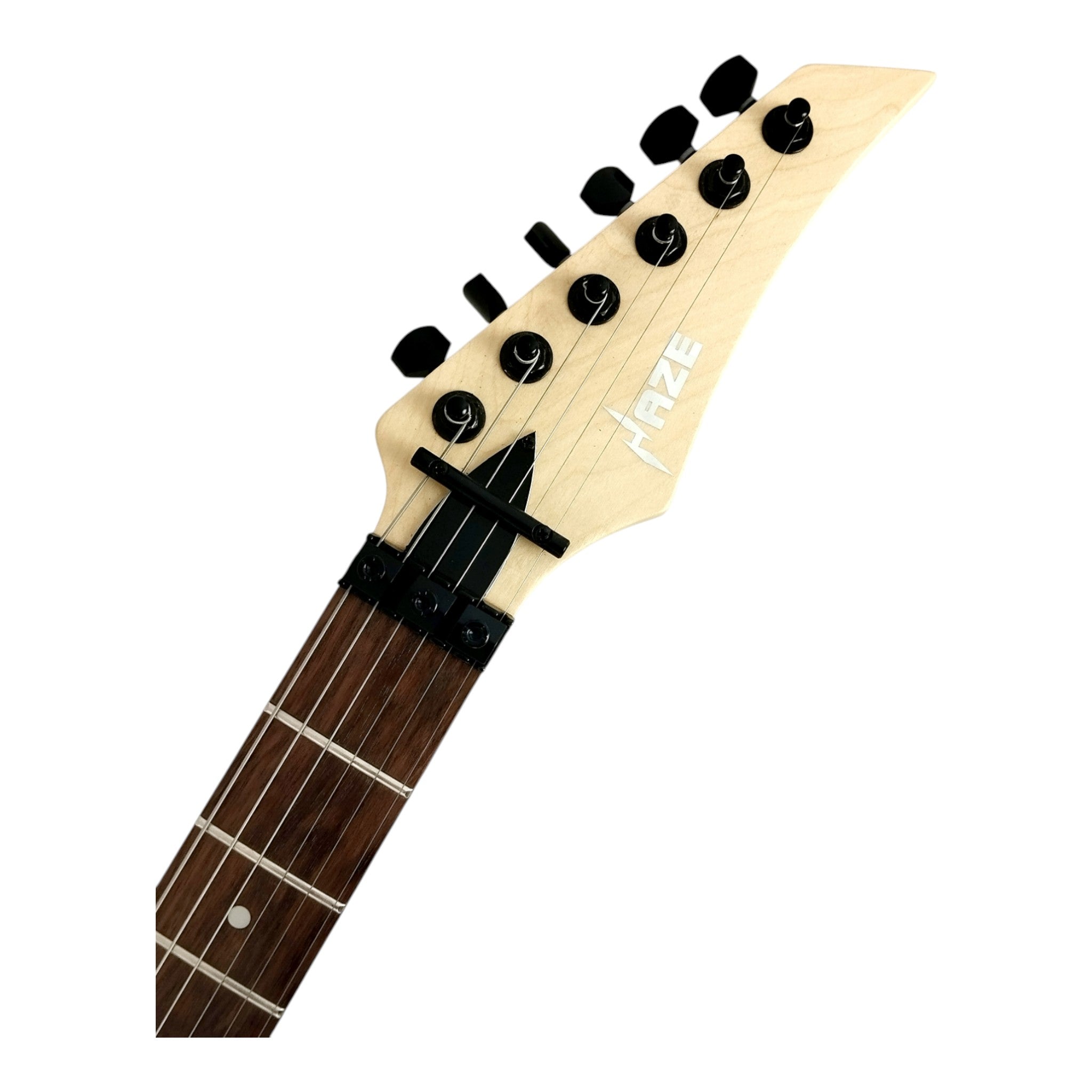 Haze HCJS19 Molten Red/Black Electric Guitar with Floyd Rose Bridge