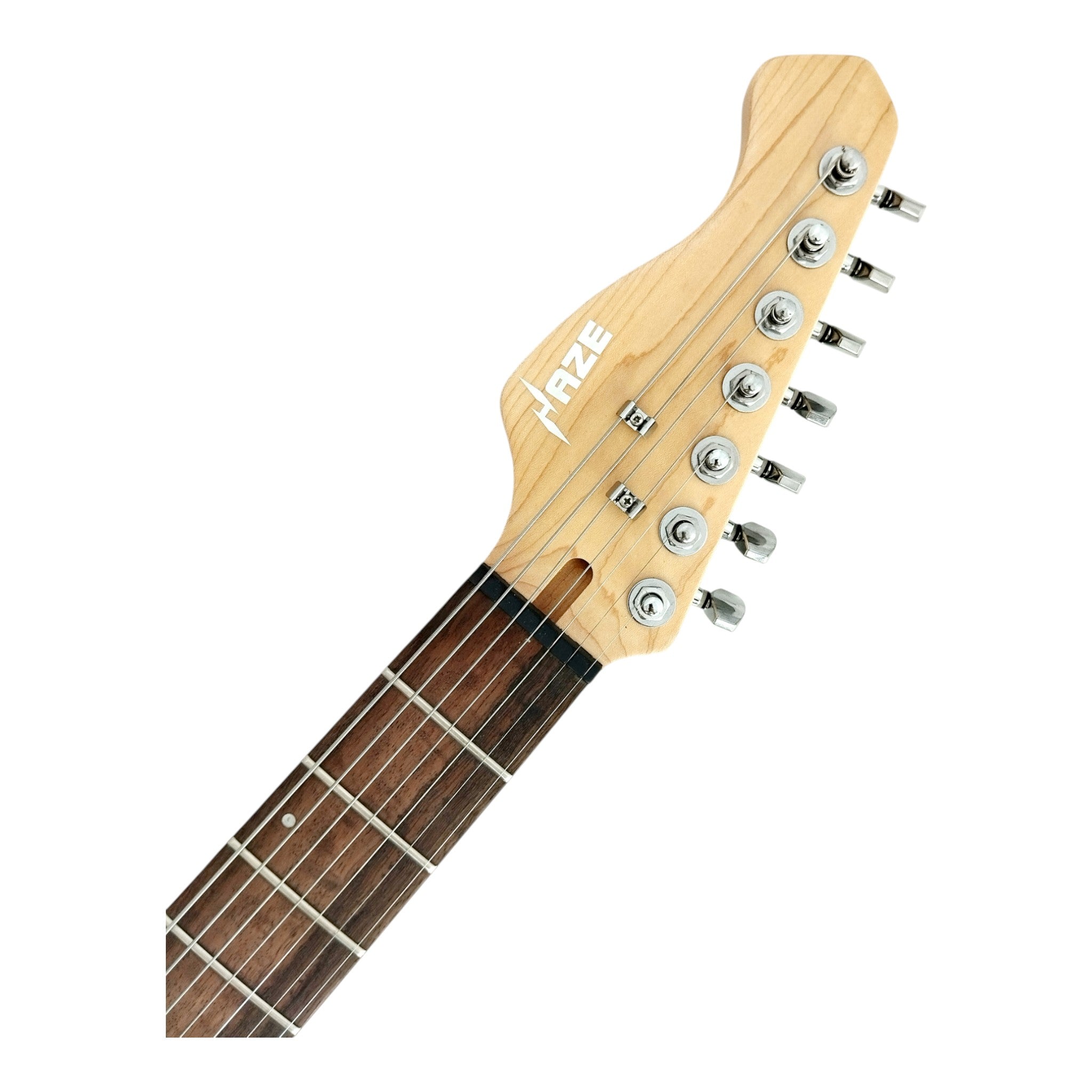 Haze HCOL19 Deep Forest Green/Yellow 7-String Electric Guitar