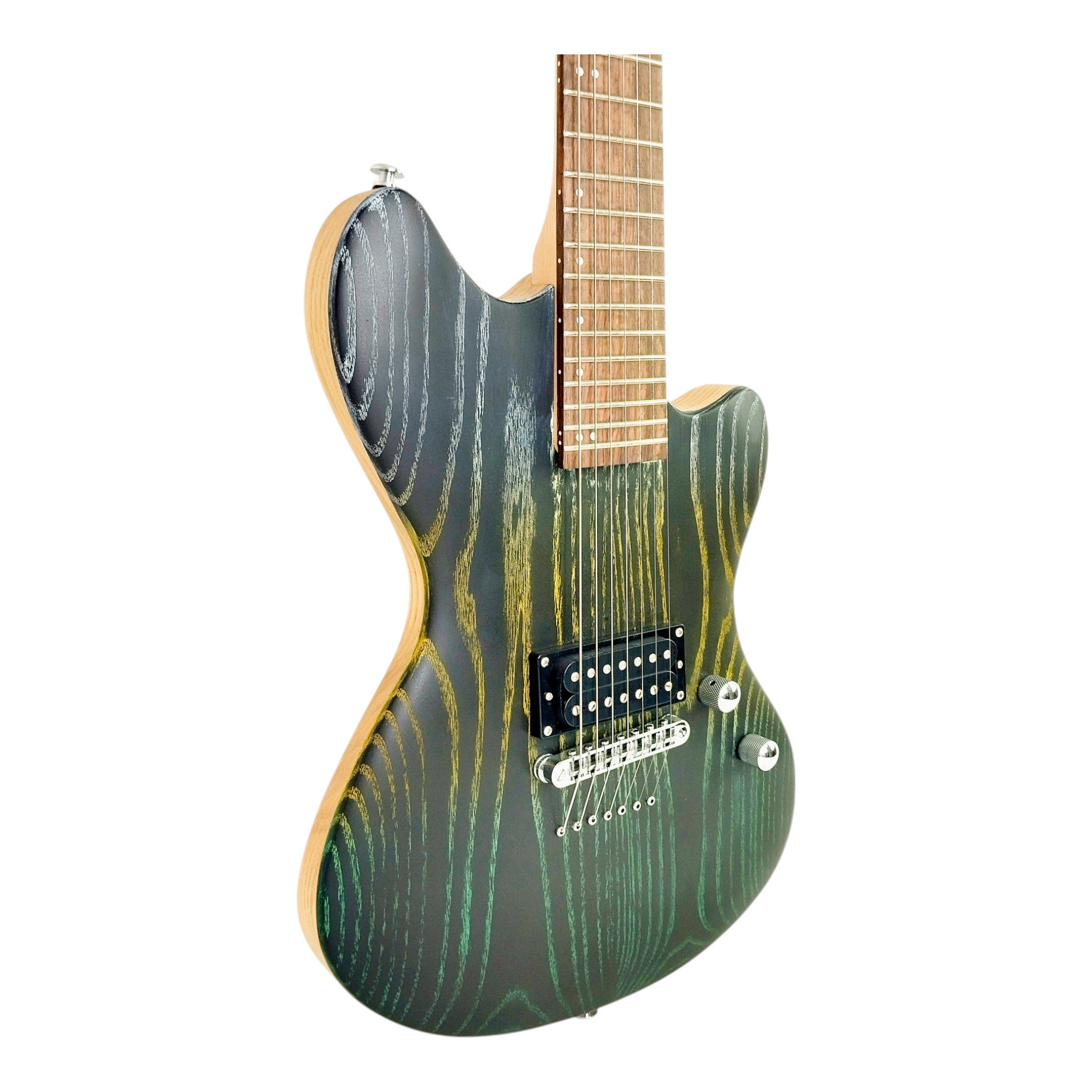 Haze HCOL19 Deep Forest Green/Yellow 7-String Electric Guitar