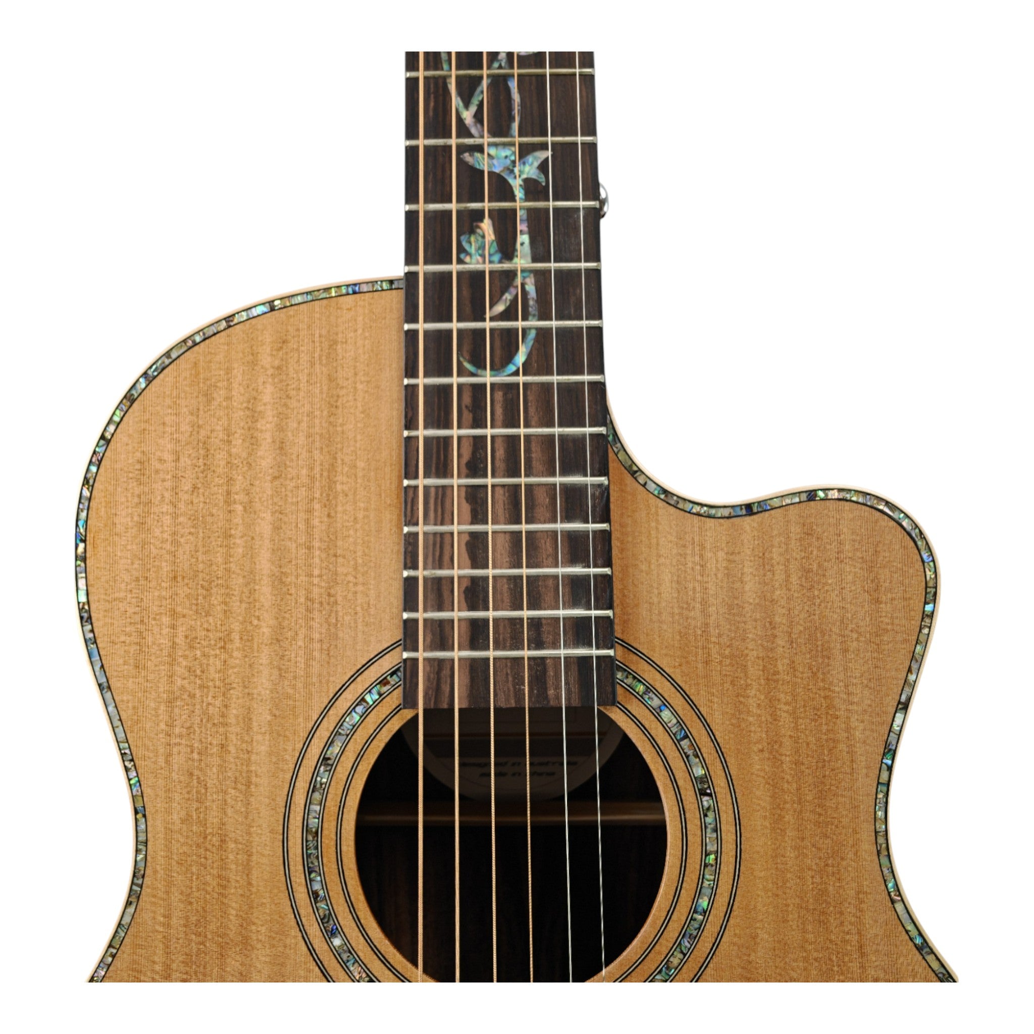 Haze HSC100 'Lotus Duo' Acoustic Guitar - Solid Cedar HCS100CEQ