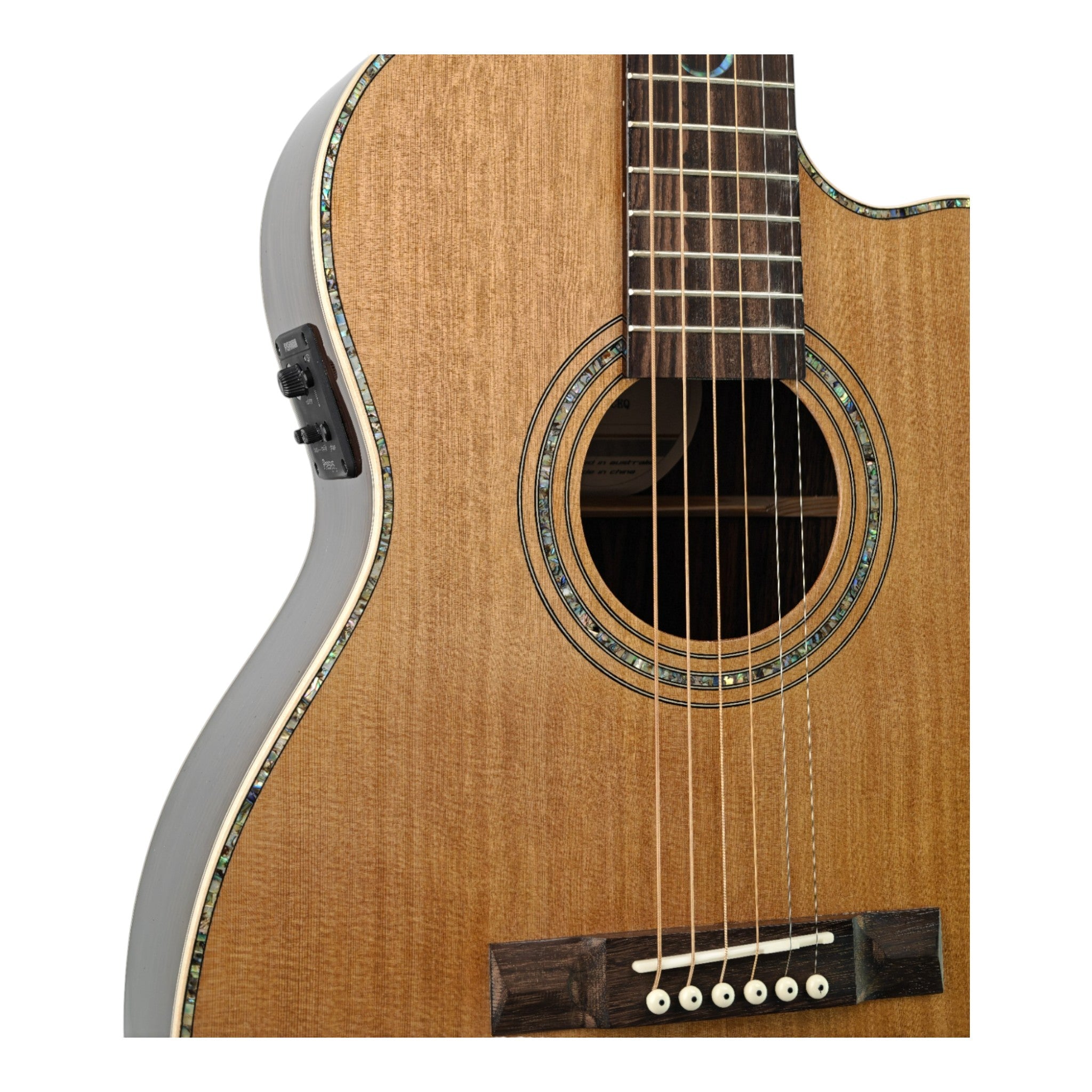 Haze HSC100 'Lotus Duo' Acoustic Guitar - Solid Cedar HCS100CEQ