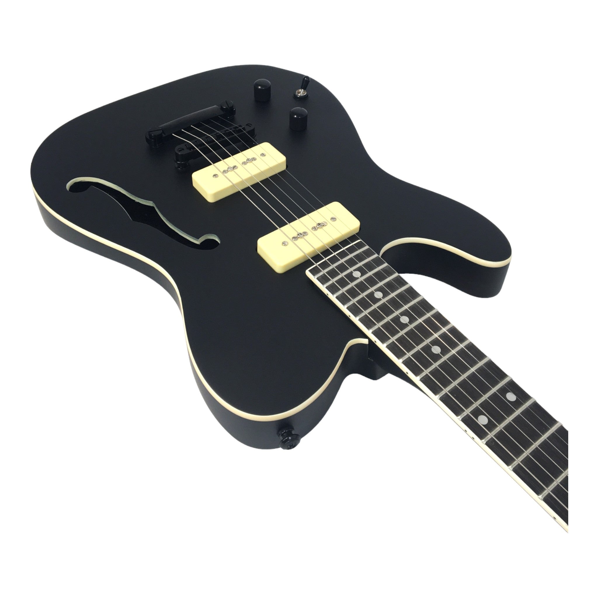 Haze HSE501 Black Left-Handed Electric Guitar with P90 Style Pickups