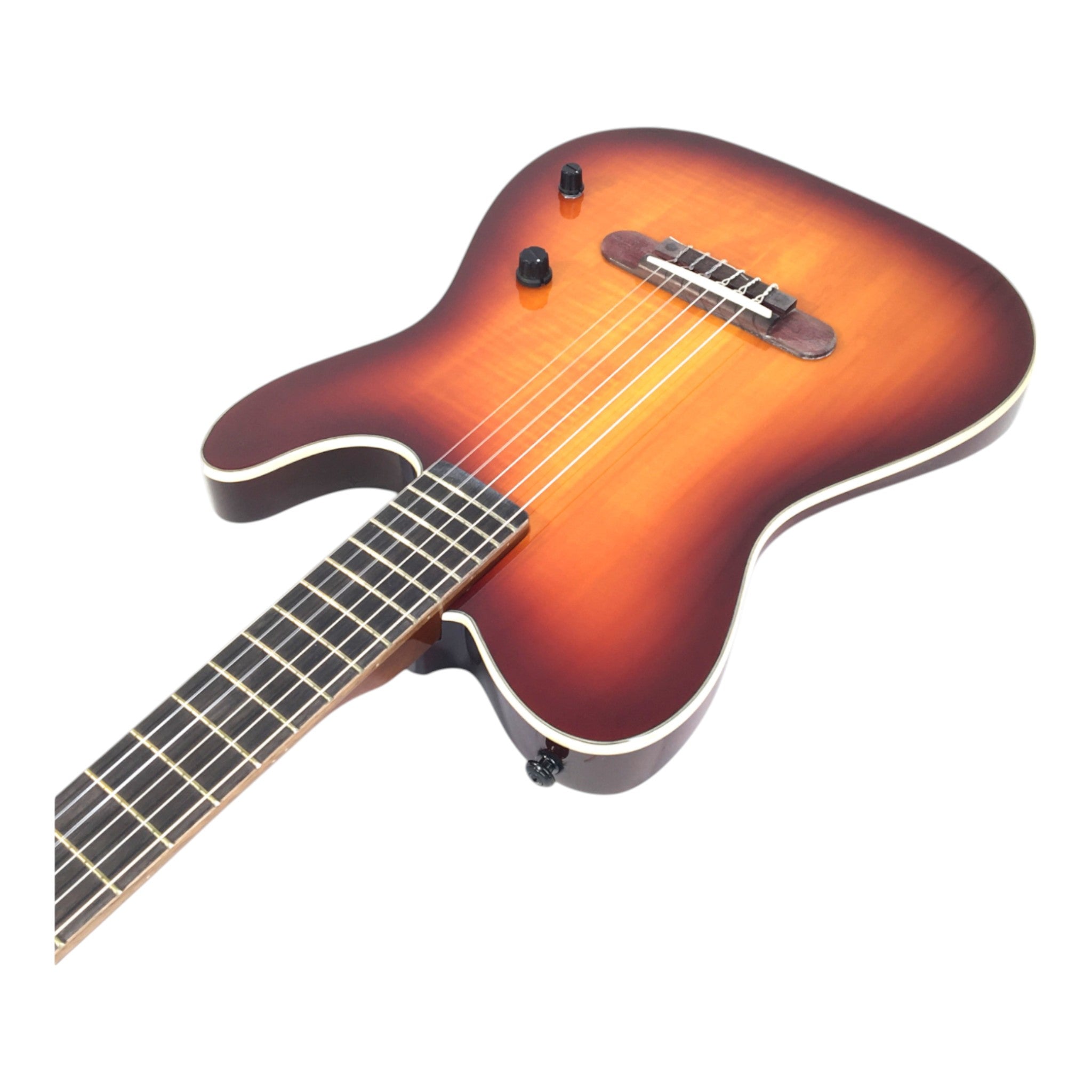 Haze MRC601 'Seraph' Sunburst Nylon String Classical-Electric Guitar with Piezo Pickups