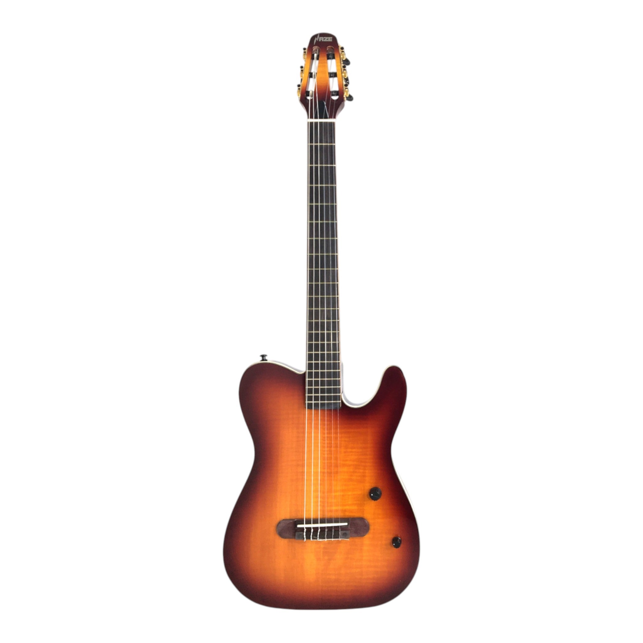 Haze MRC601 'Seraph' Sunburst Nylon String Classical-Electric Guitar with Piezo Pickups
