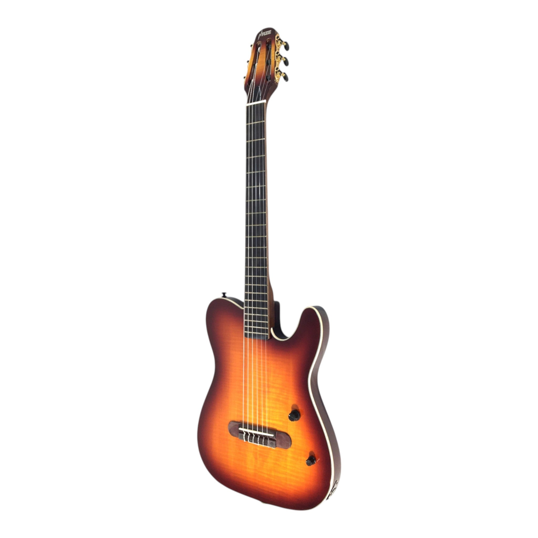 Haze MRC601 'Seraph' Sunburst Nylon String Classical-Electric Guitar with Piezo Pickups
