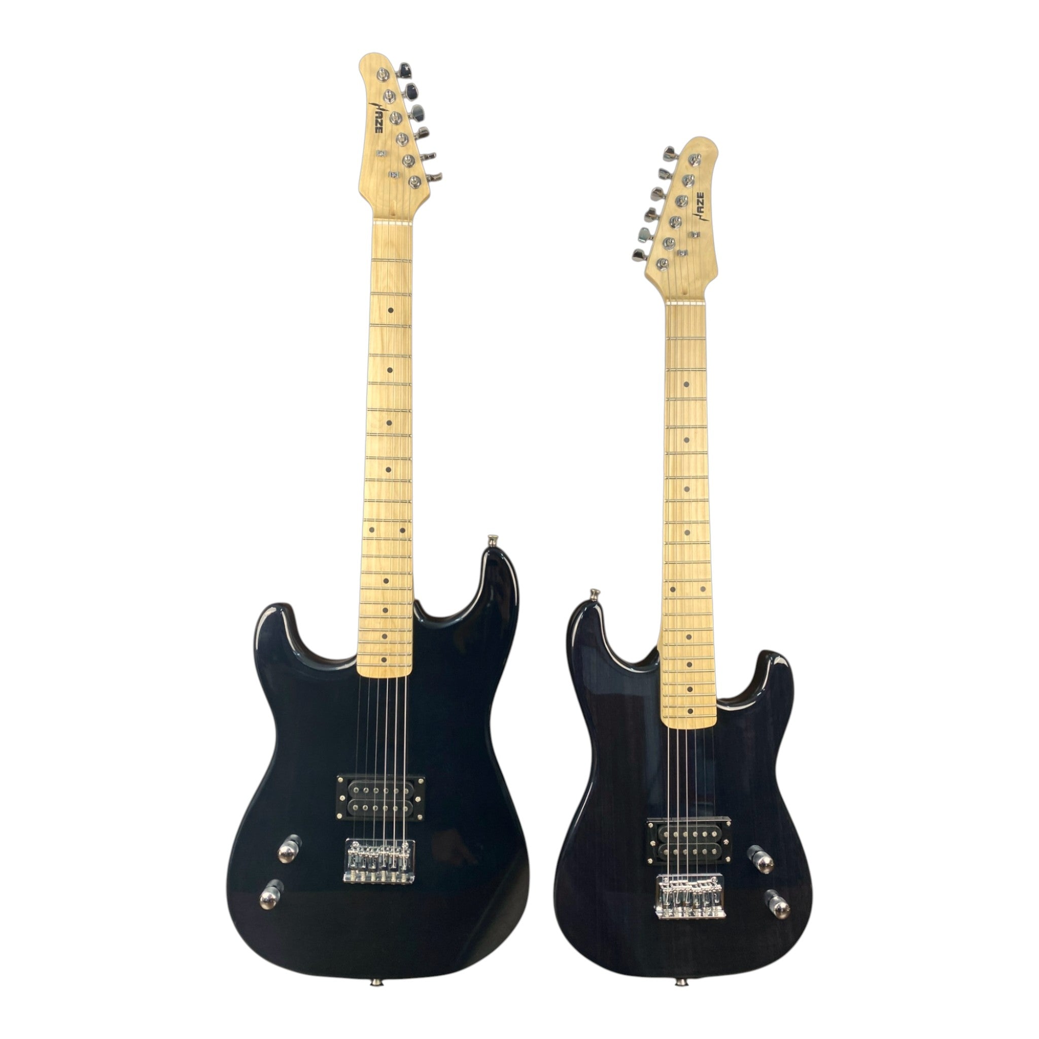 Haze HST01 "Asteroid" Black Left-Handed 4/4 Size Student Electric Guitar + 10W Amp (Optional)