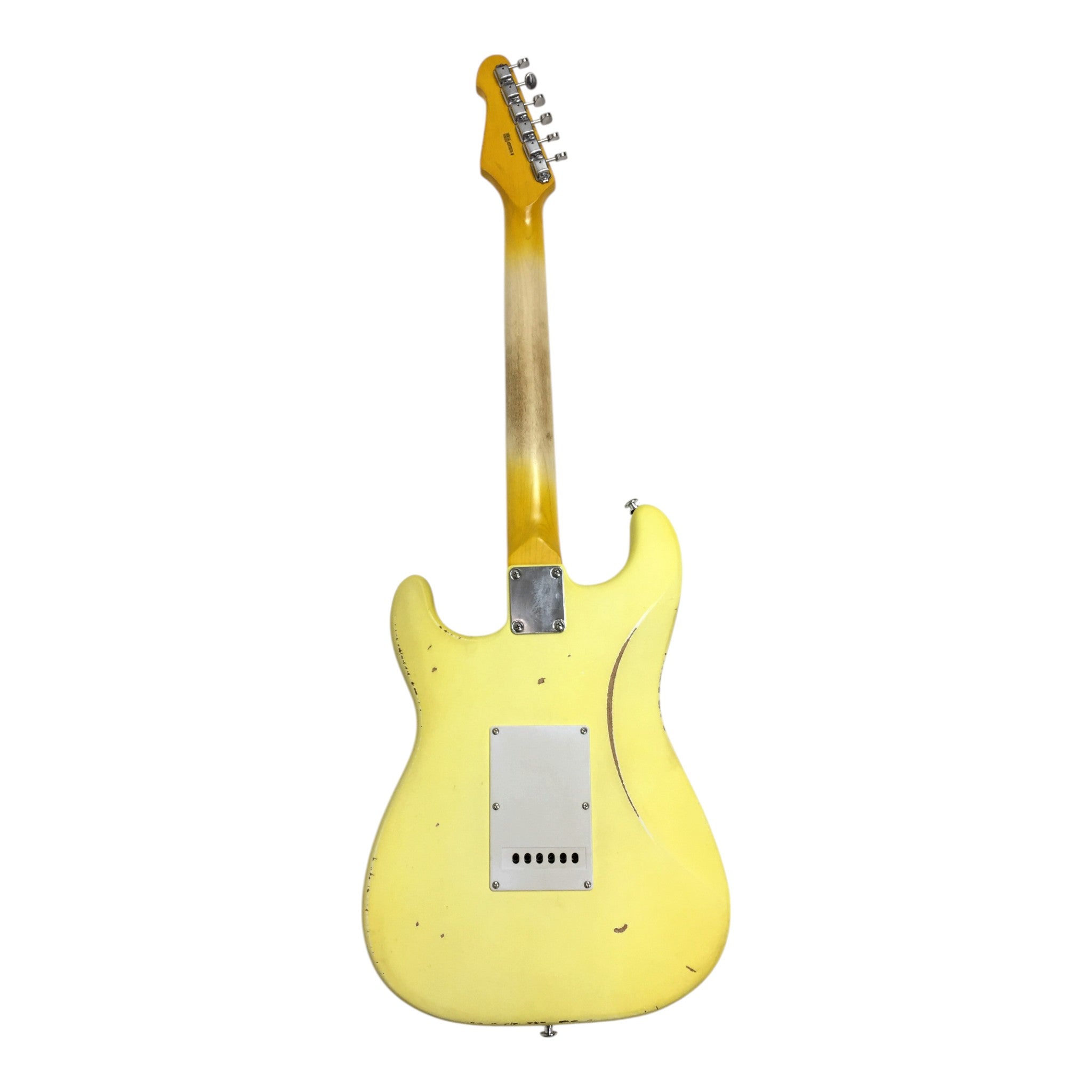Haze HSVT Iconic Yellow Relic Electric Guitar with Scalloped Fretboard