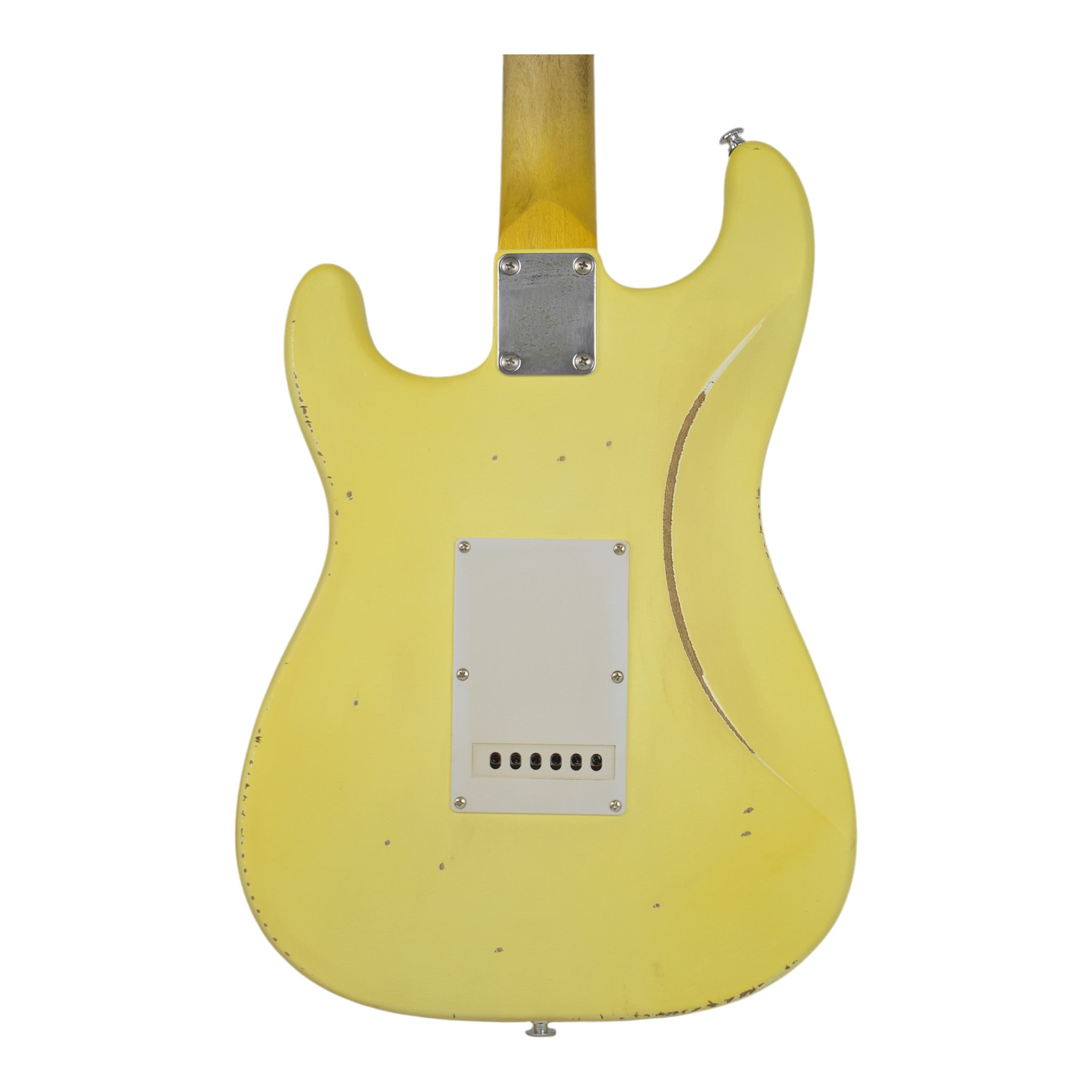 Haze HSVT Iconic Yellow Relic Electric Guitar with Scalloped Fretboard