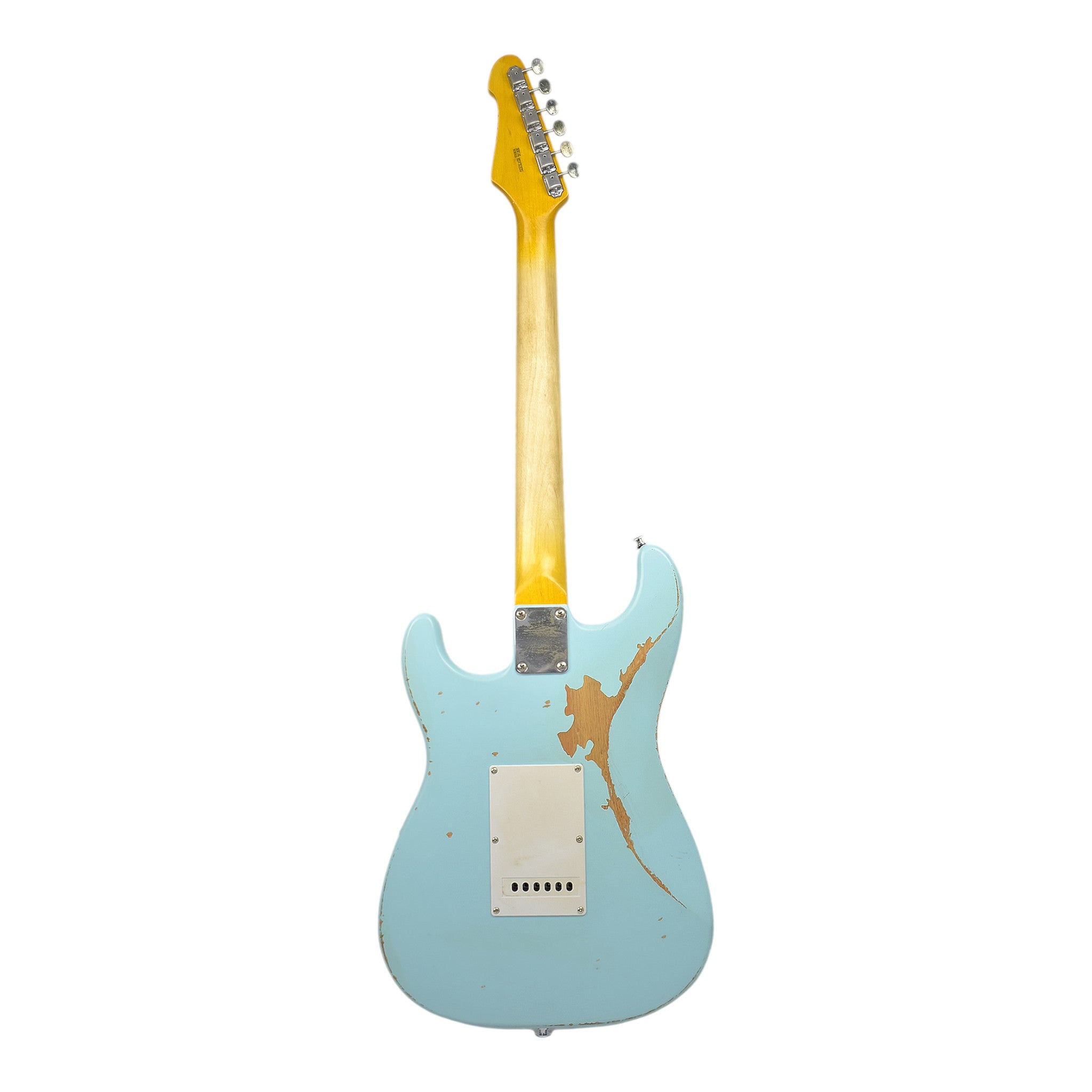 Haze HSVT Retro Blue Relic Electric Guitar with Whammy Bar