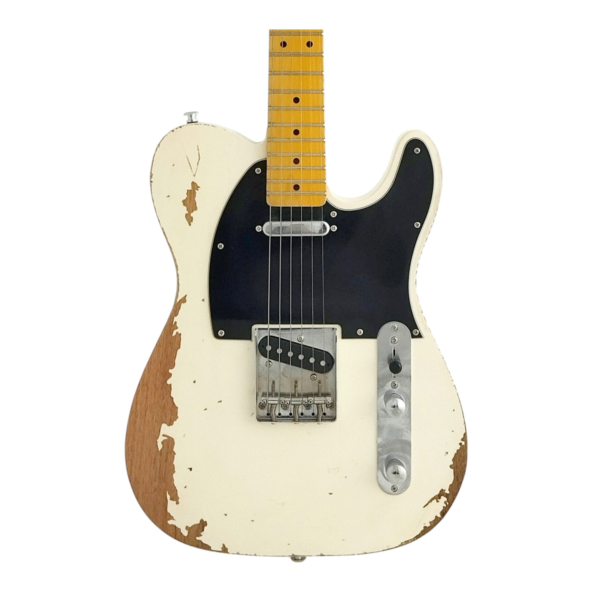 Haze HSVT White Relic Electric Guitar with Single Coils