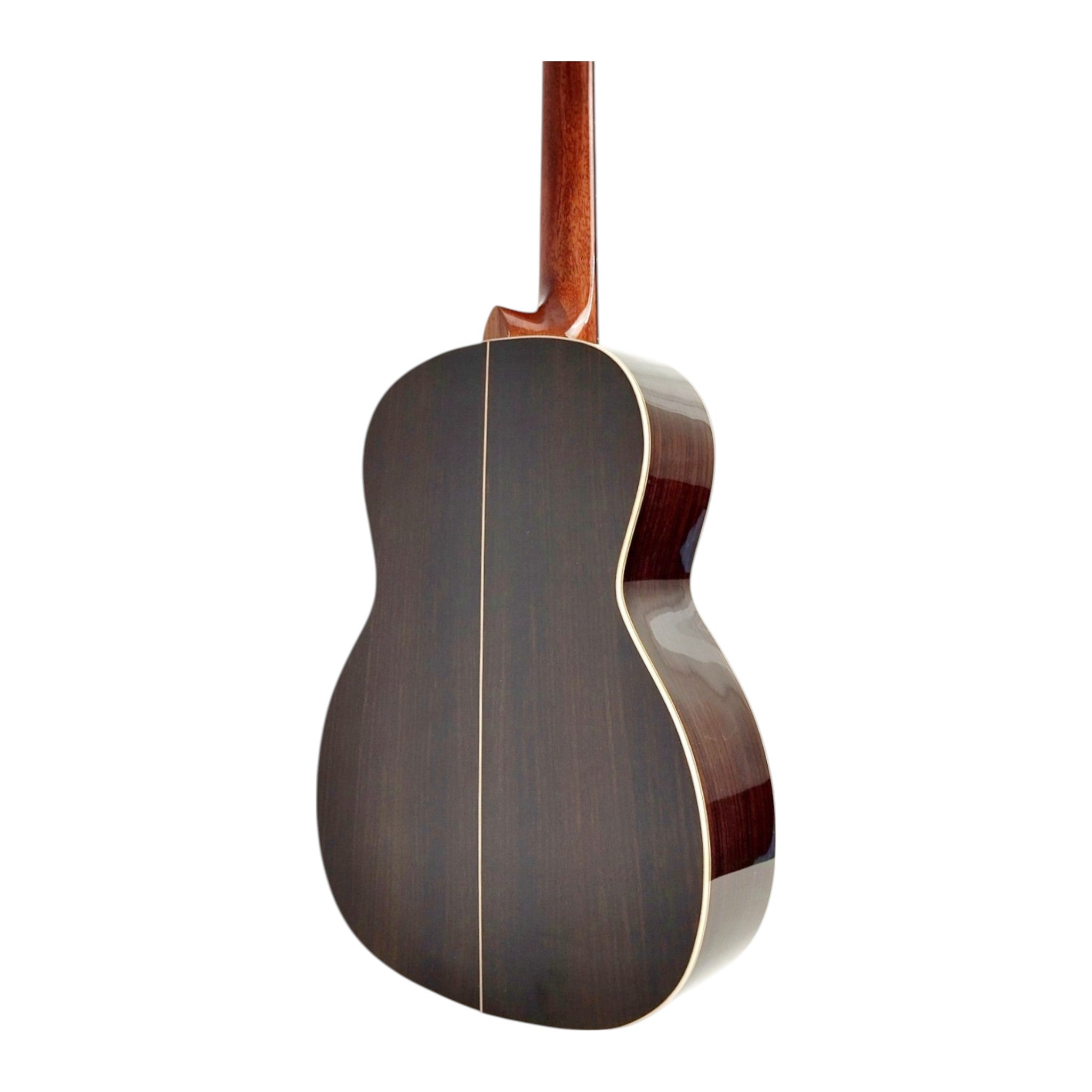 Haze LOTUS Parlor Acoustic Guitar – Solid Cedar Top, Gloss Natural, Abalone Vine Inlay