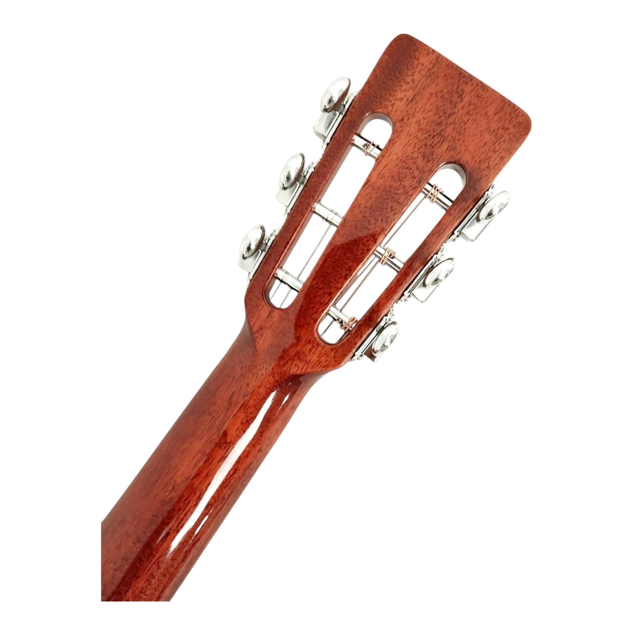 Haze LOTUS Parlor Acoustic Guitar – Solid Cedar Top, Gloss Natural, Abalone Vine Inlay