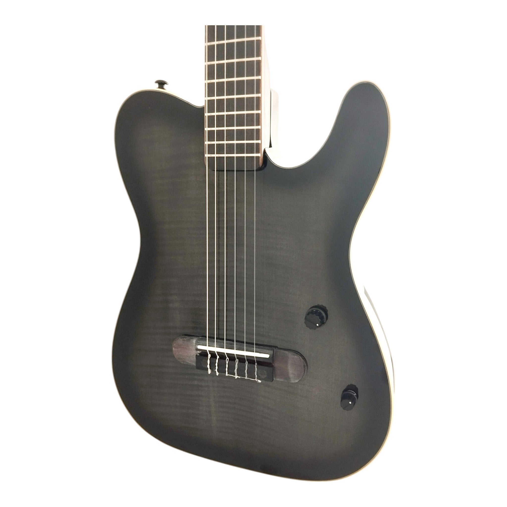 Haze MRC601 Blackburst Nylon String Classical-Electric Guitar with Piezo Pickup