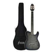 Haze MRC601 Blackburst Nylon String Classical-Electric Guitar with Piezo Pickup