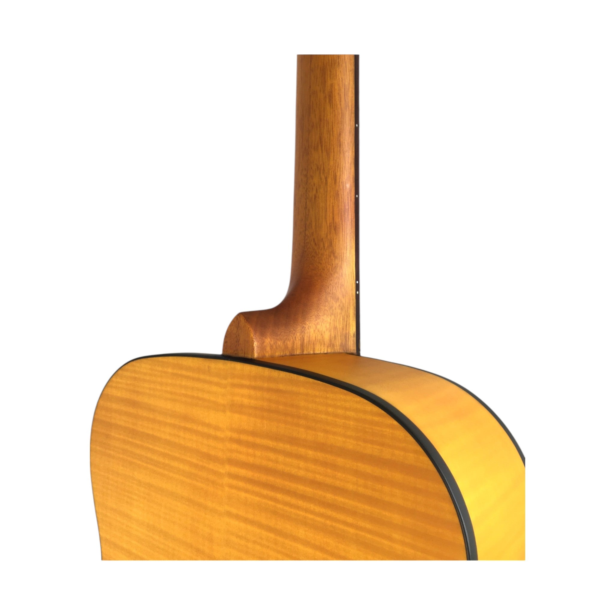 Haze SDG727 Roundneck Resonator Guitar, Flame Maple, with Pickups + Free Gig Bag