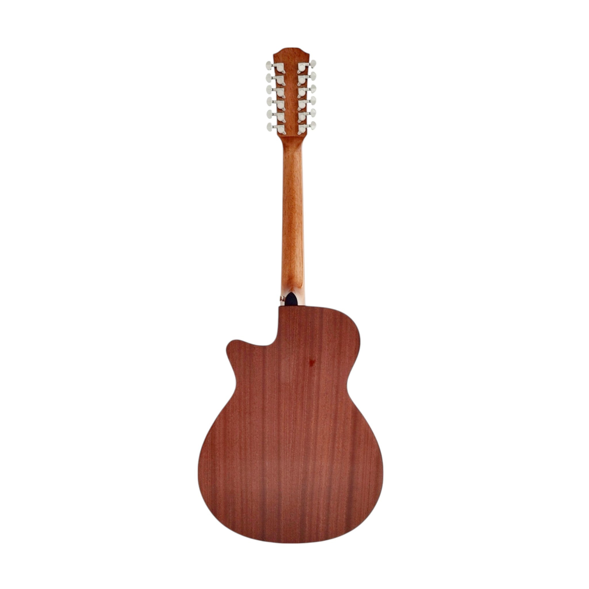 Haze SDG82712CEQSM 12-String Mahogany/Sapele Body Acoustic-Electric Guitar with Height Adjustable Saddle - Natural