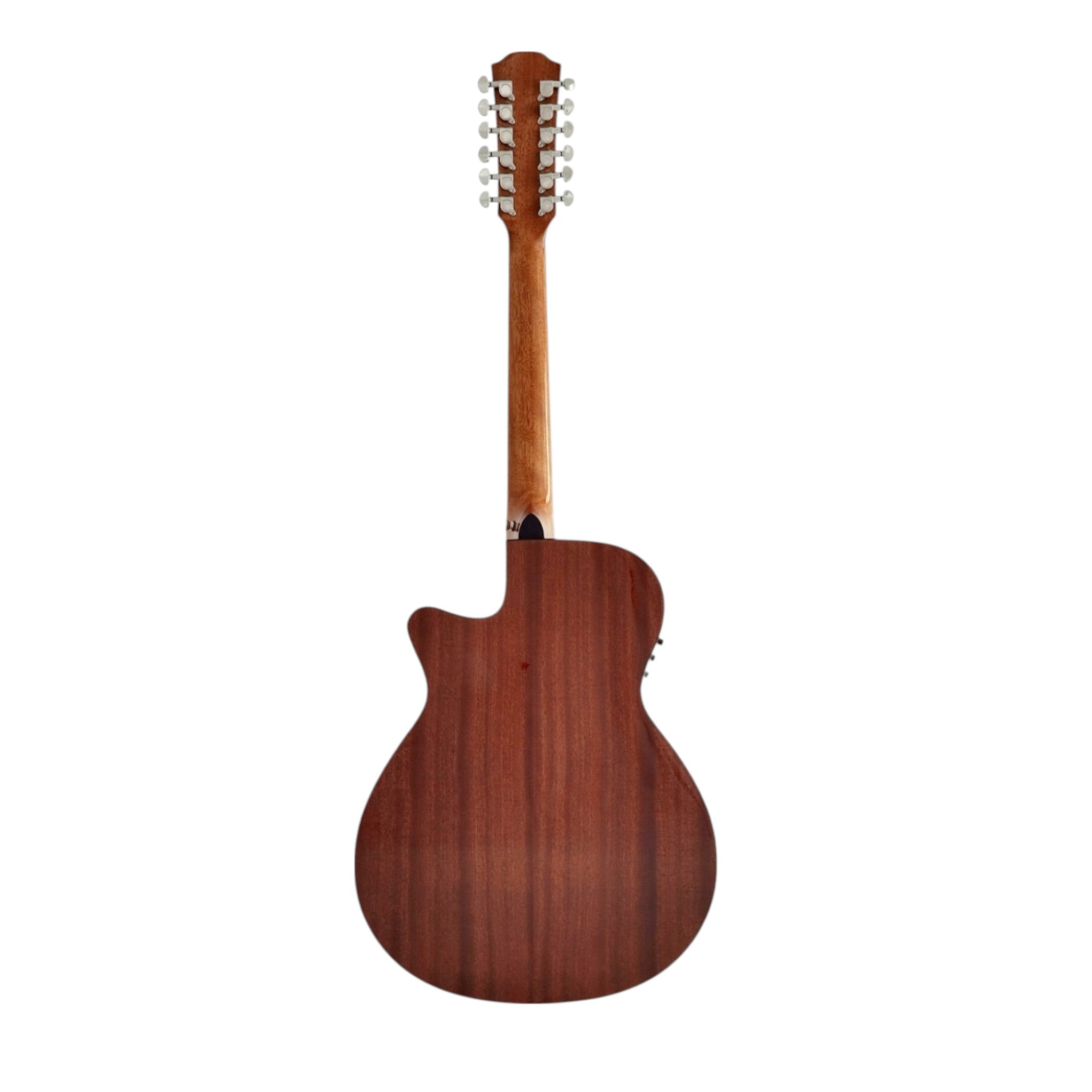 Haze SDG82812CHEQSM 12-String Hybrid Acoustic-Electric Guitar - Solid Mahogany Top Natural