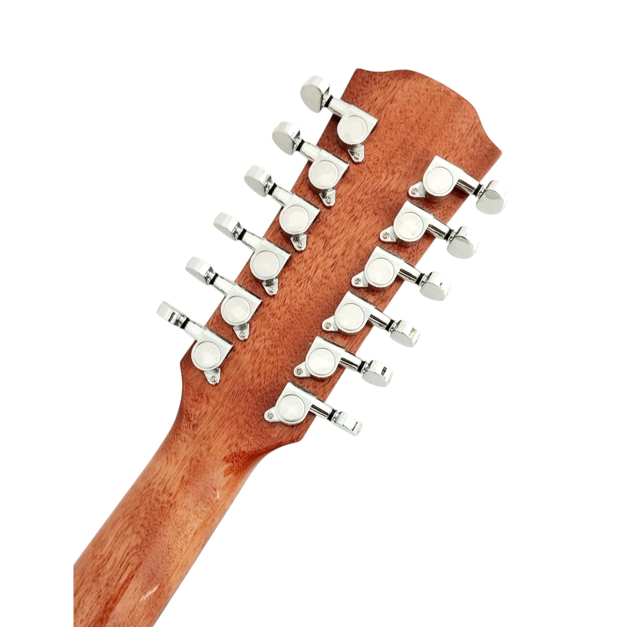 Haze SDG82812CHEQSM 12-String Hybrid Acoustic-Electric Guitar - Solid Mahogany Top Natural