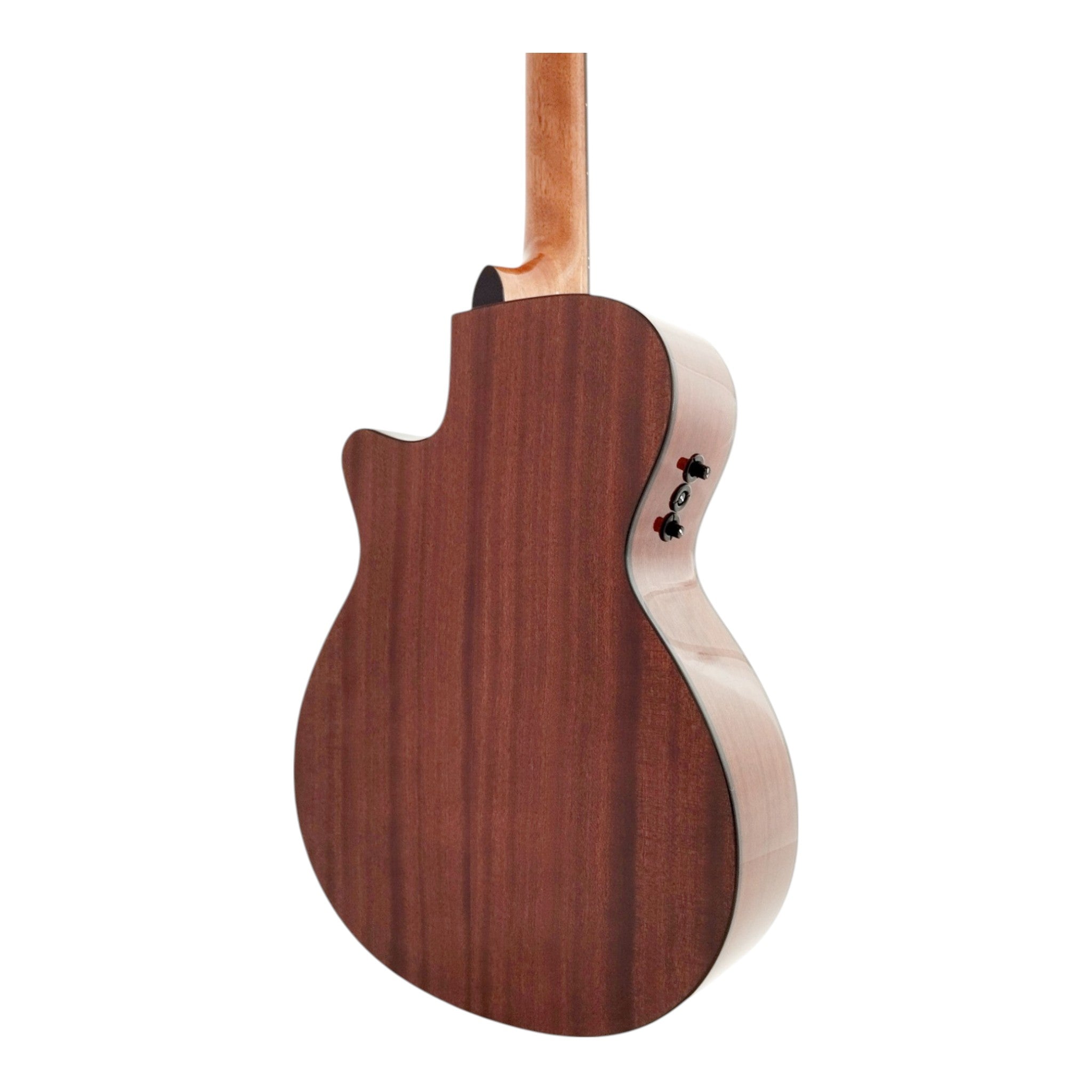 Haze SDG82812CHEQSM 12-String Hybrid Acoustic-Electric Guitar - Solid Mahogany Top Natural