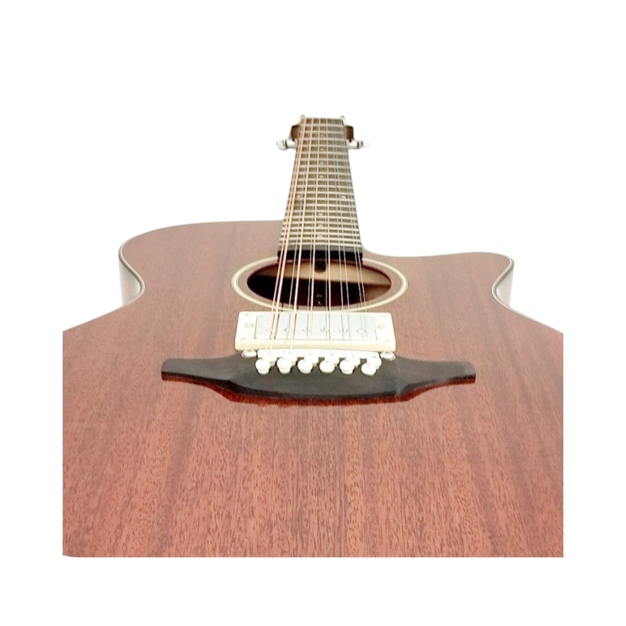 Haze SDG82812CHEQSM 12-String Hybrid Acoustic-Electric Guitar - Solid Mahogany Top Natural