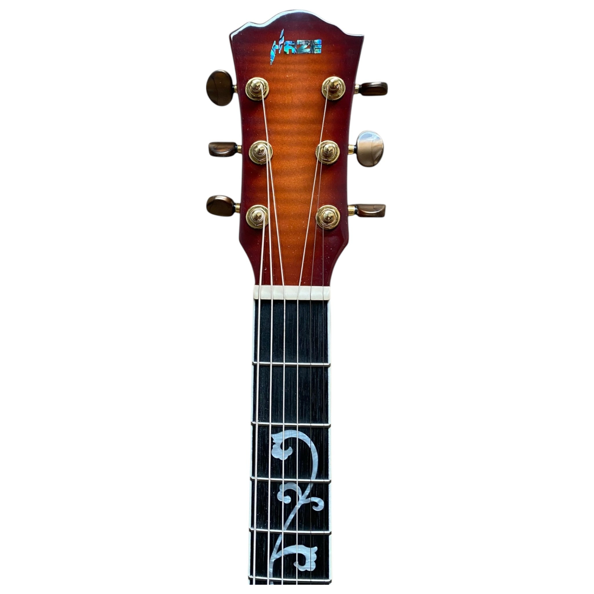 Haze SDG837 Smart Acoustic-Electric Guitar – Flame Maple, Gloss Sunburst, Built-In Reverb & Chorus