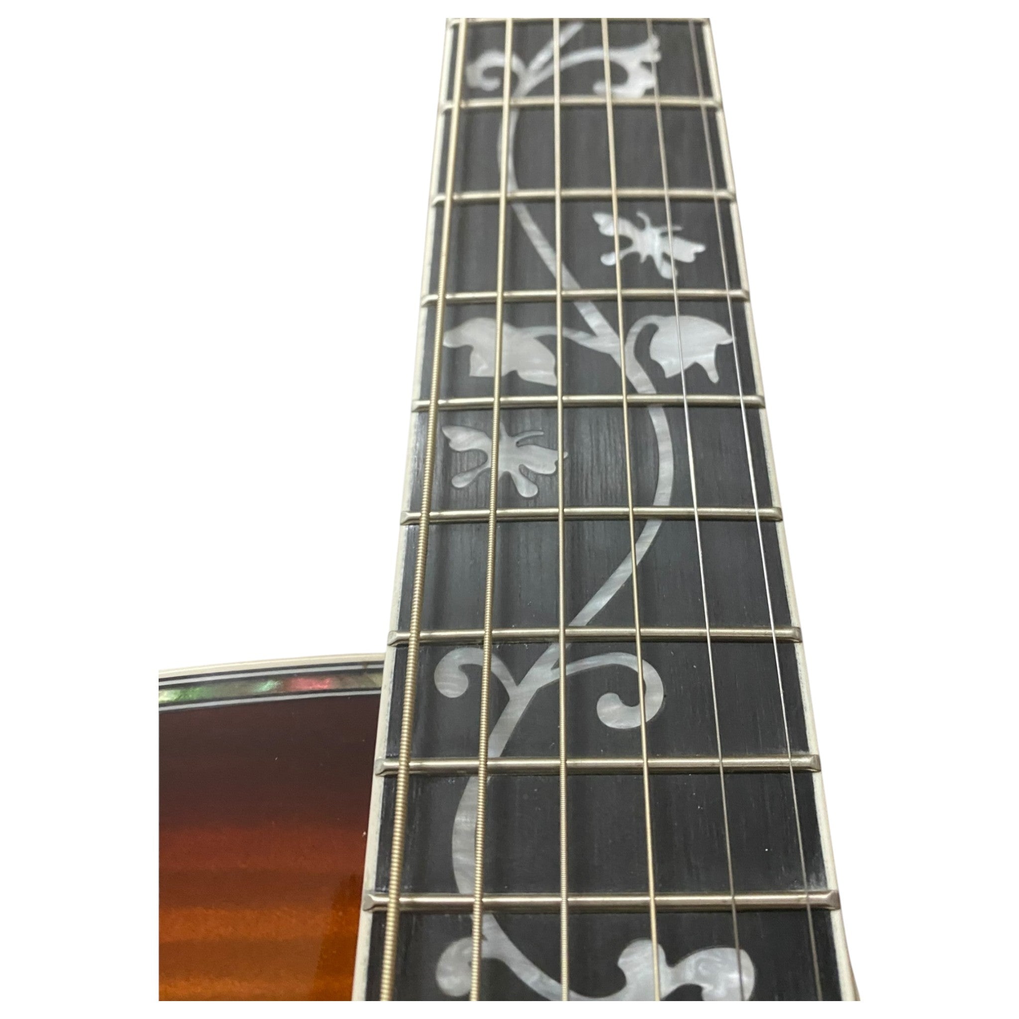 Haze SDG837 Smart Acoustic-Electric Guitar – Flame Maple, Gloss Sunburst, Built-In Reverb & Chorus