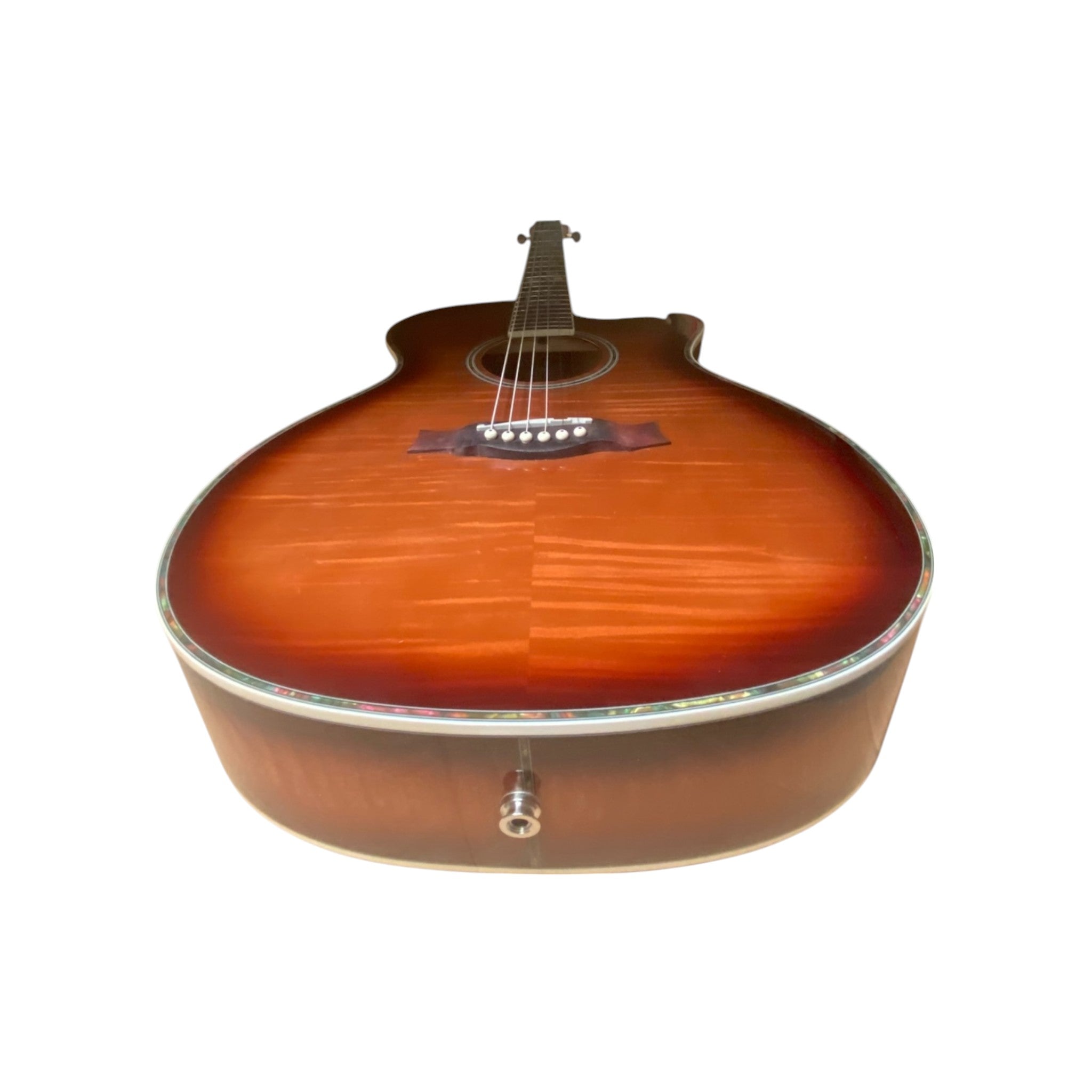 Haze SDG837 Smart Acoustic-Electric Guitar – Flame Maple, Gloss Sunburst, Built-In Reverb & Chorus