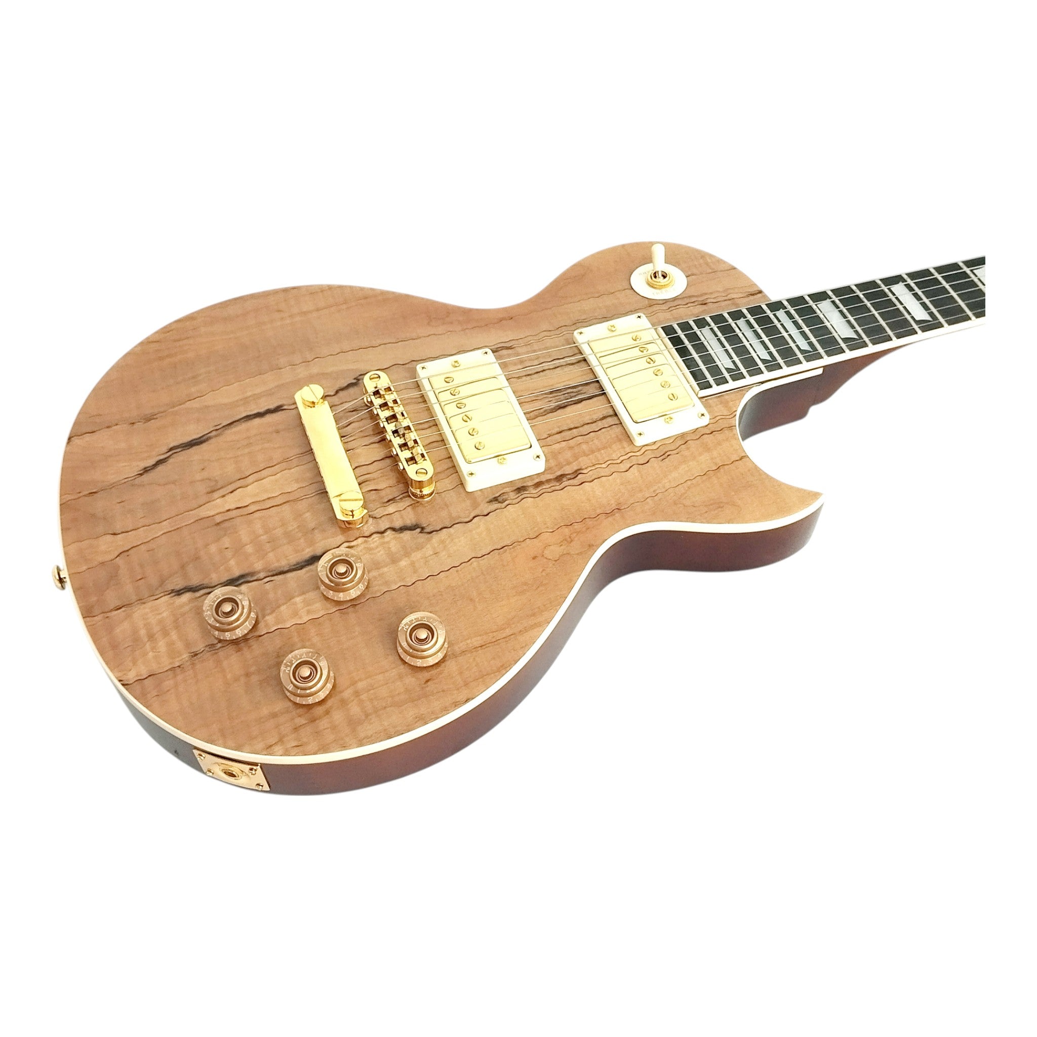 Haze SEG227 Spalted Maple Electric Guitar with Dual Humbuckers