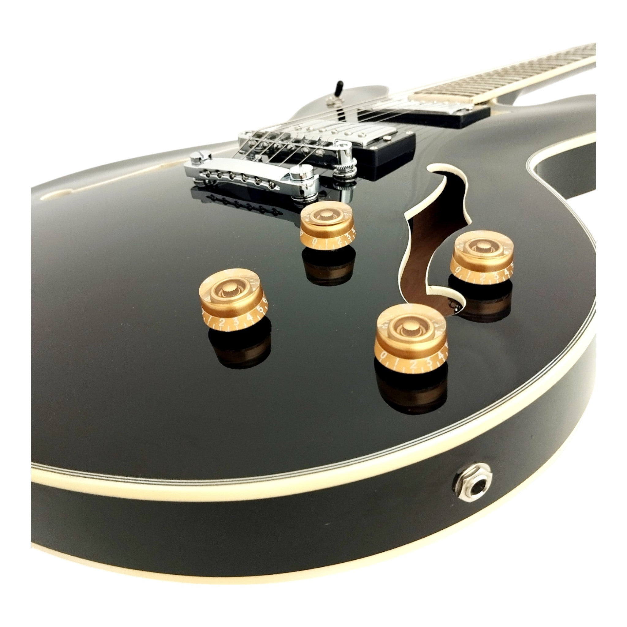 Haze SEG272 Black Semi-Hollow Electric Guitar with Dual Humbuckers