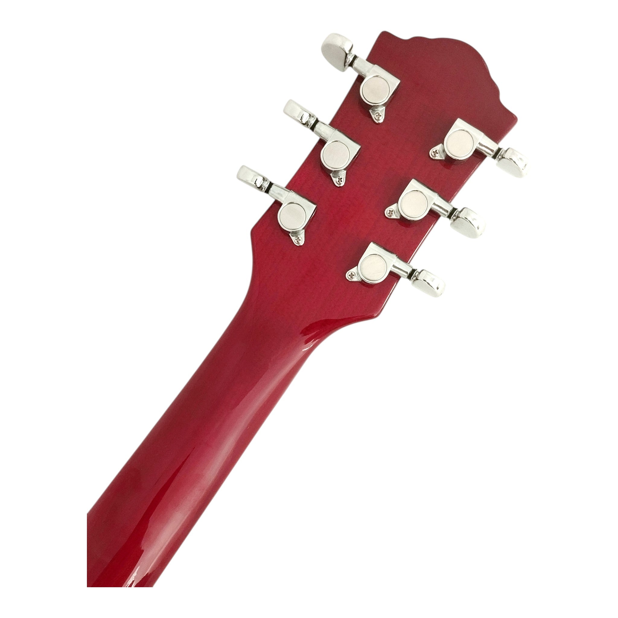 Haze SEG272 Cherry Red Semi-Hollow Electric Guitar with Dual Humbuckers