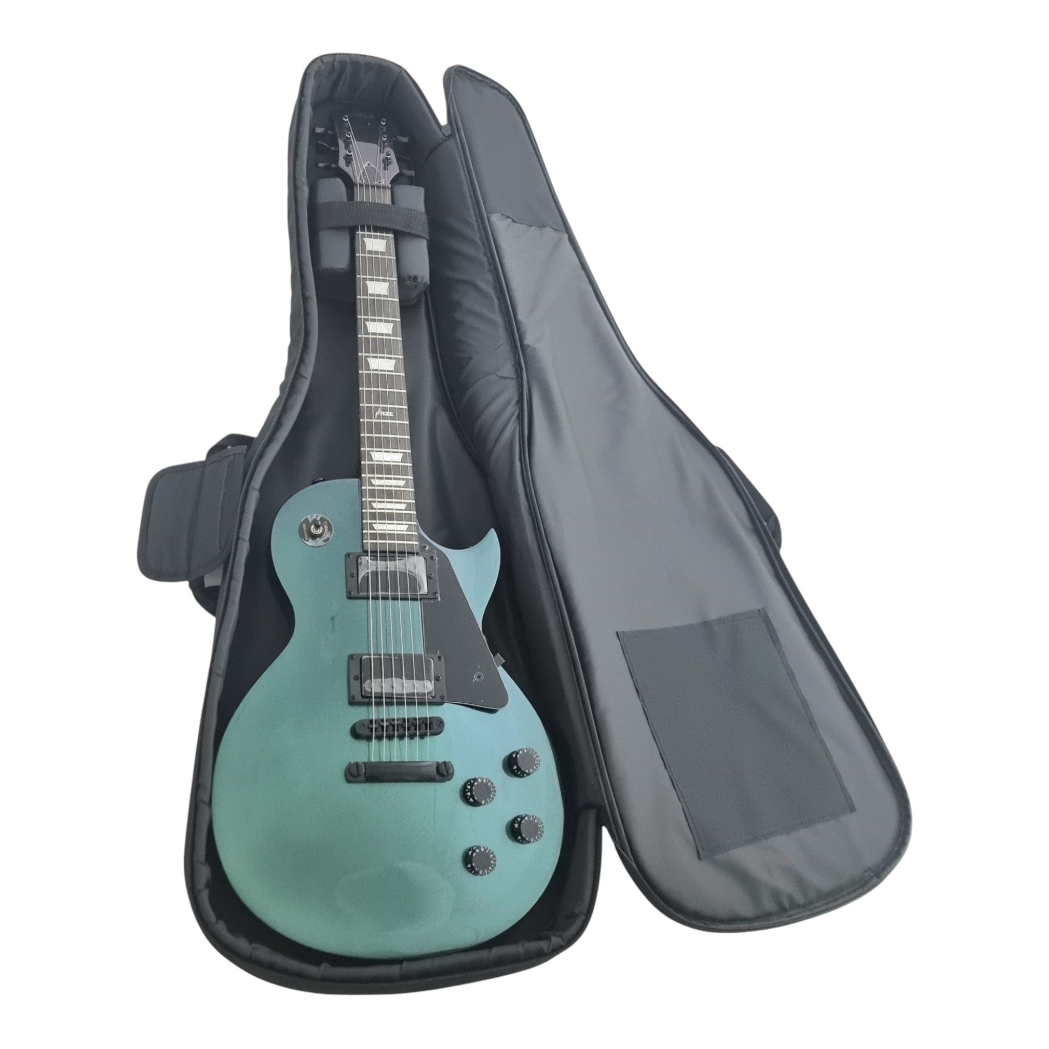 Haze SEG277V Chameleon Green/Purple Electric Guitar with Dual Humbuckers